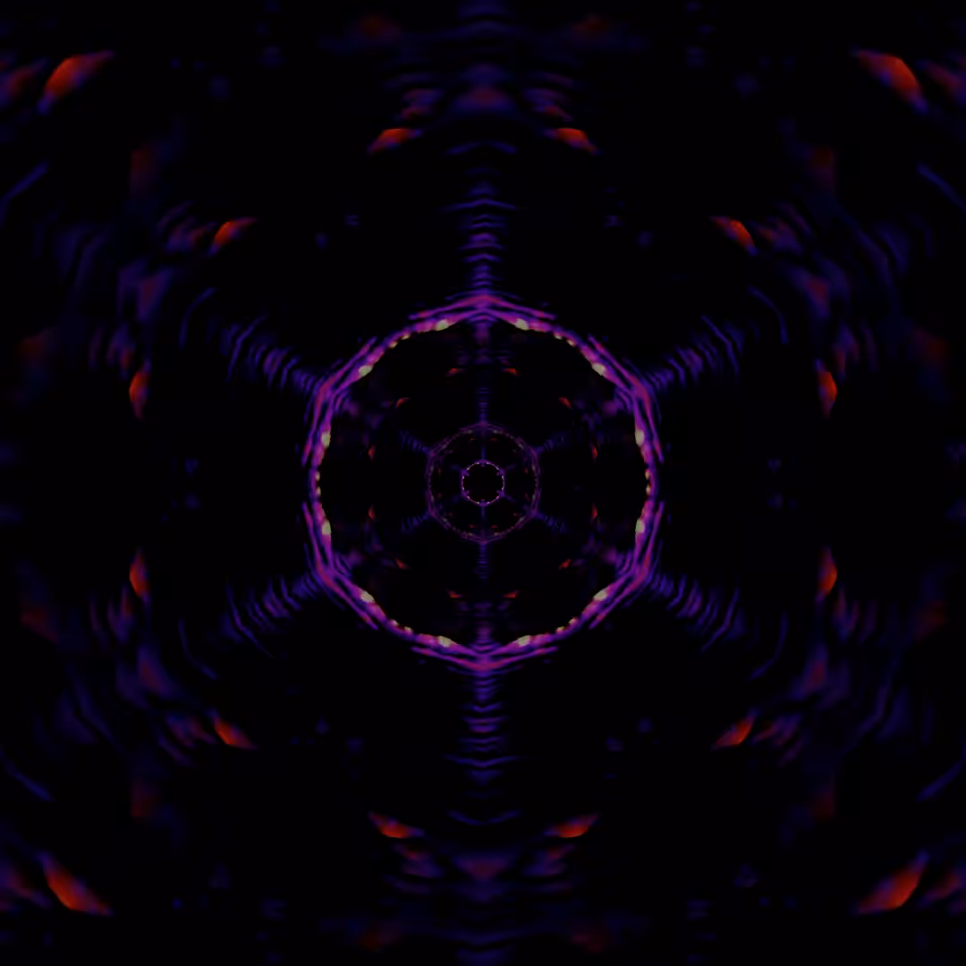 Musically sensitive kaleidoscope tunnel