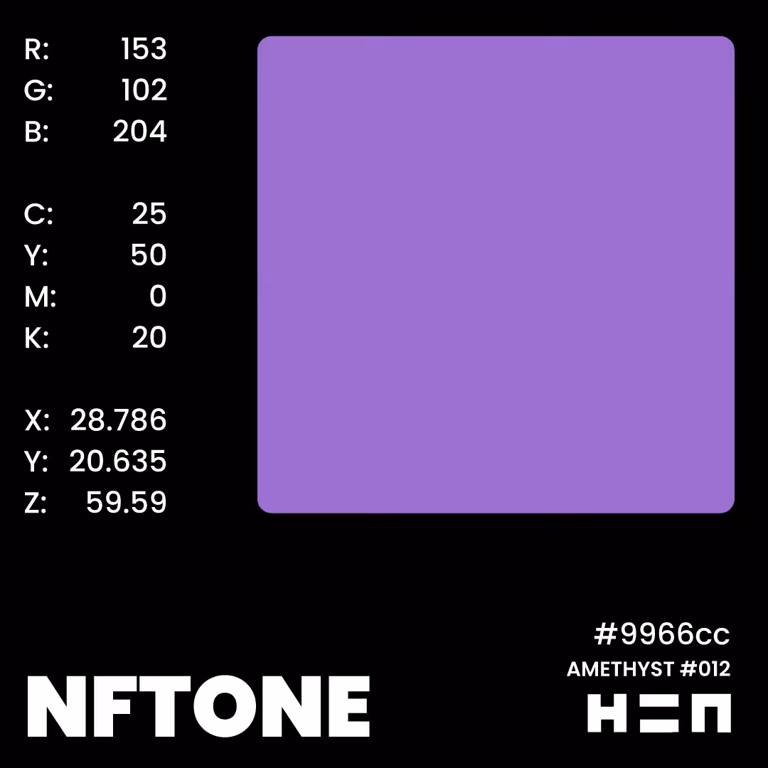 NFTONE - Amethyst - #012 - H=N Classic Swatches Collection