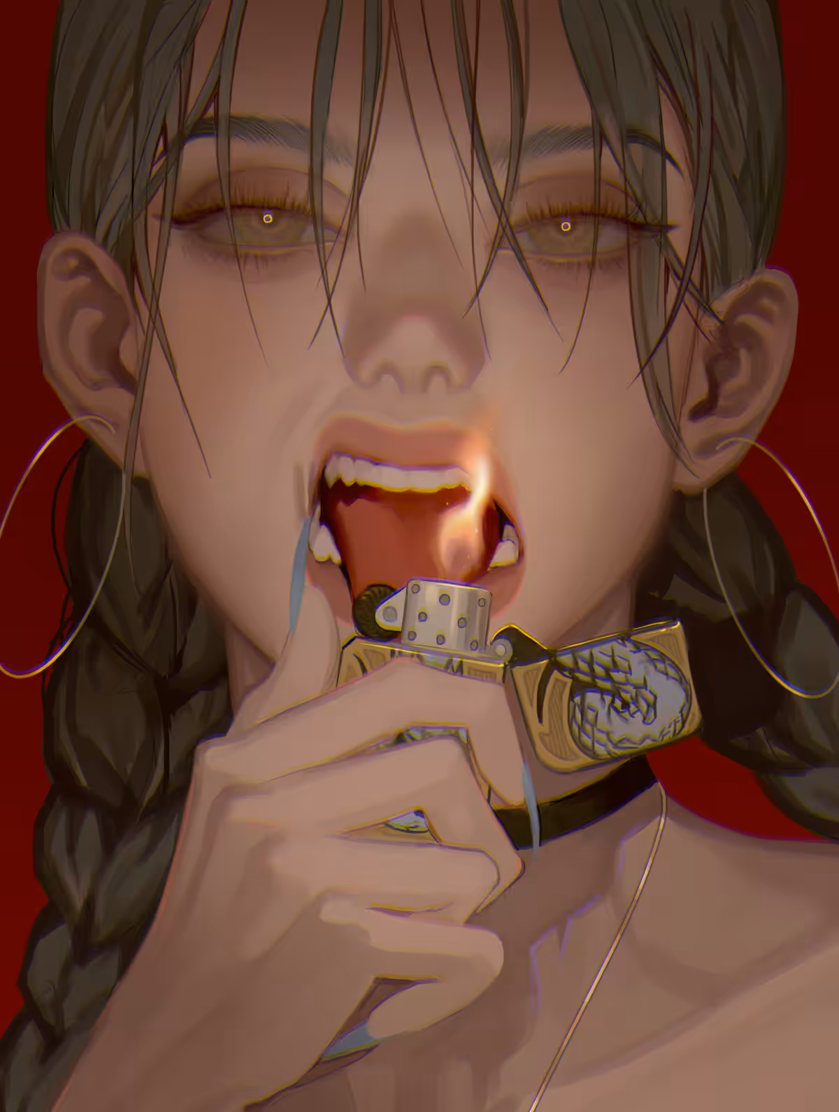 Burn lipstick