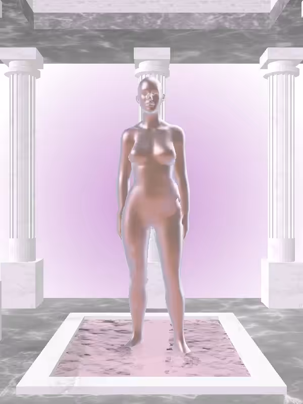 HeavenComputer: The Phone Calling Rosy Shimmer Woman #5255