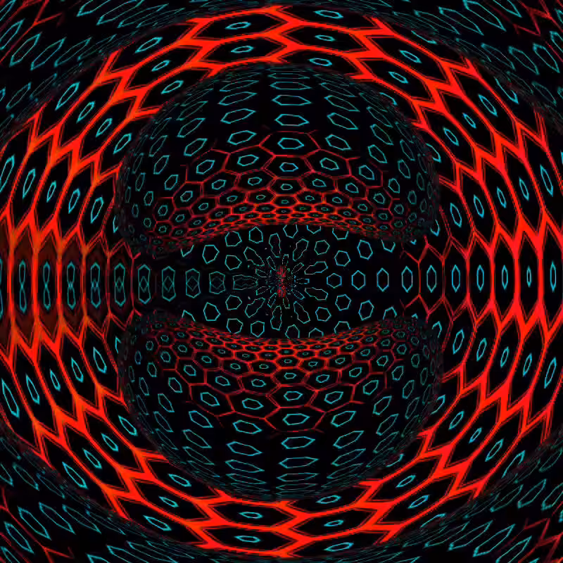 Trippy Red Mushrooms 