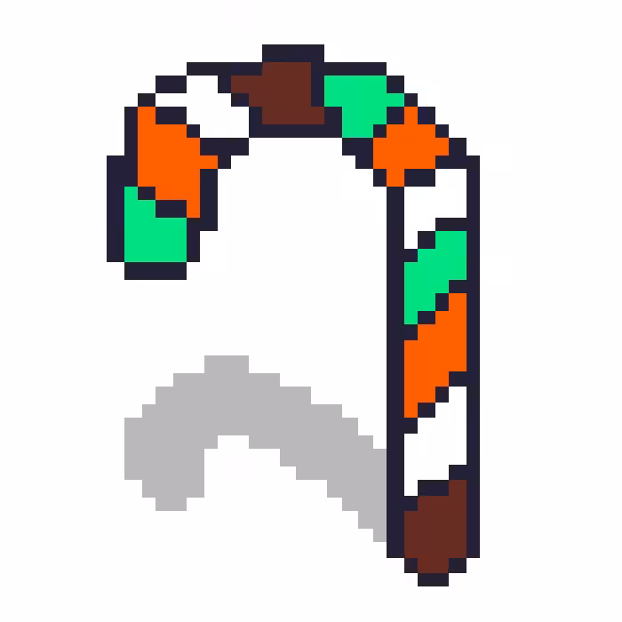 Candy Cane Orange-Green