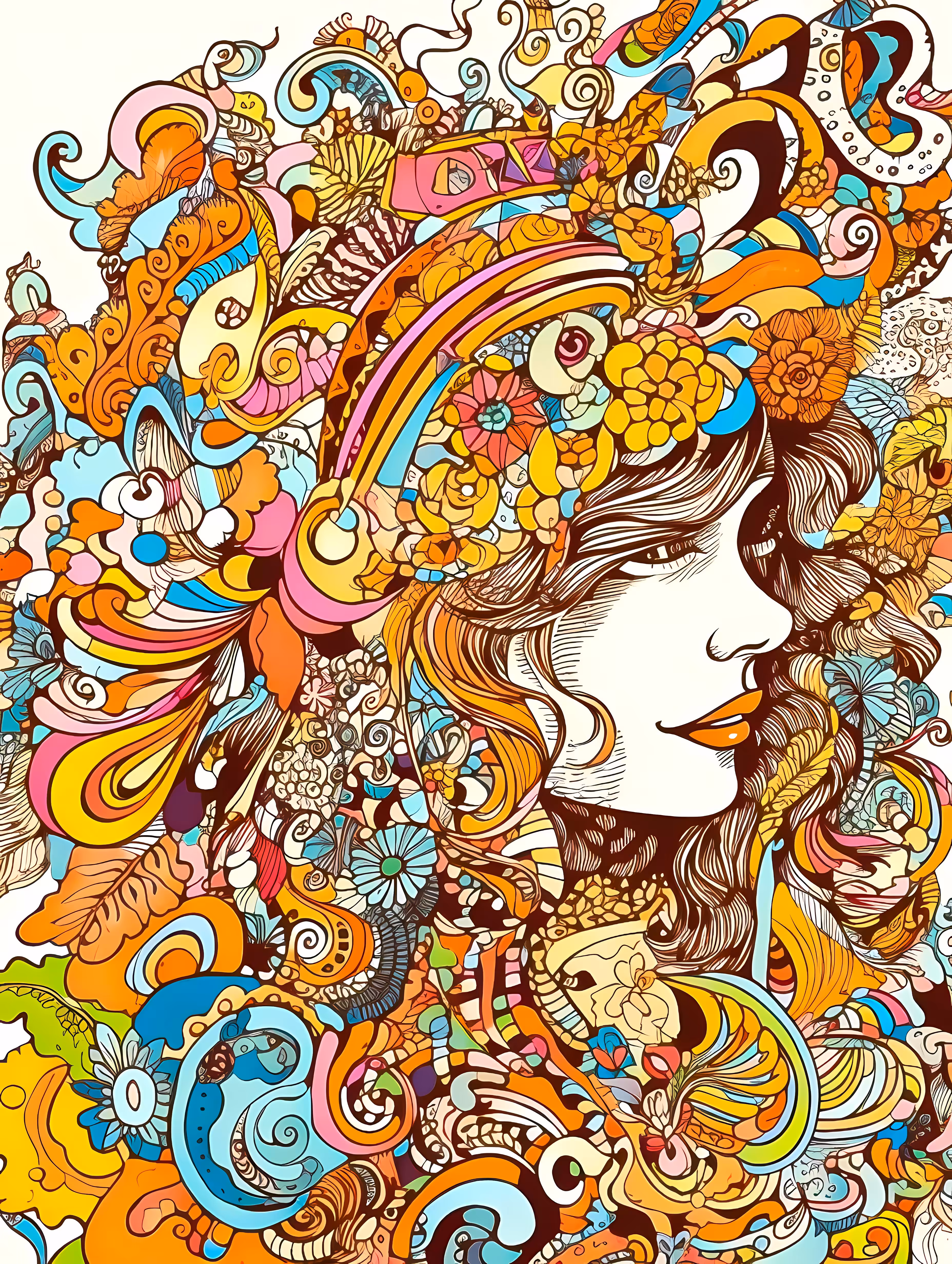 Doodle Hippies 70s #4