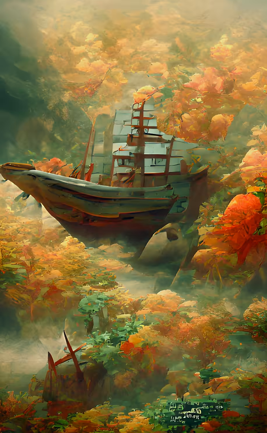 forest ship in spring