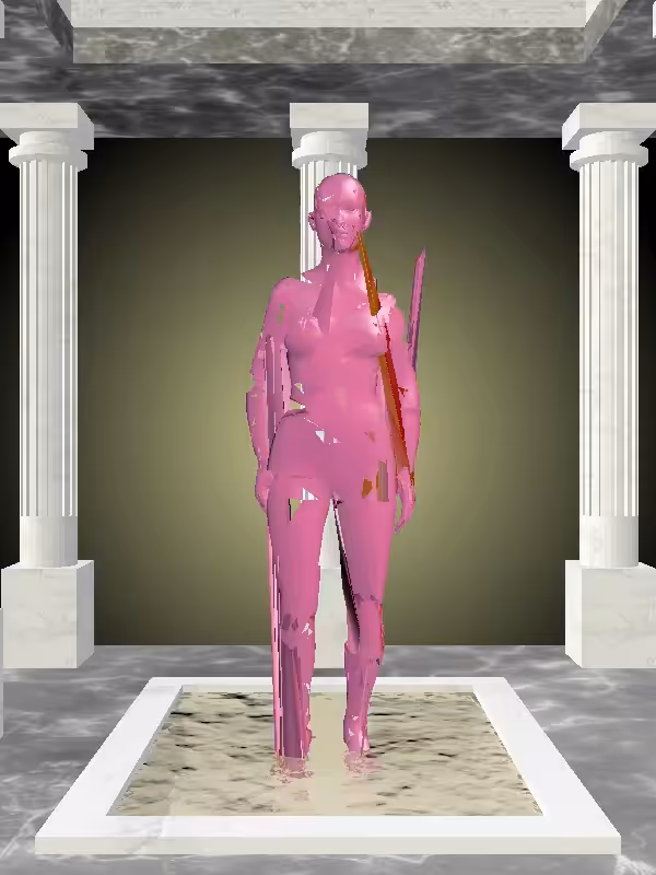 HeavenComputer: The Jumping Sharp Magenta Woman #6533
