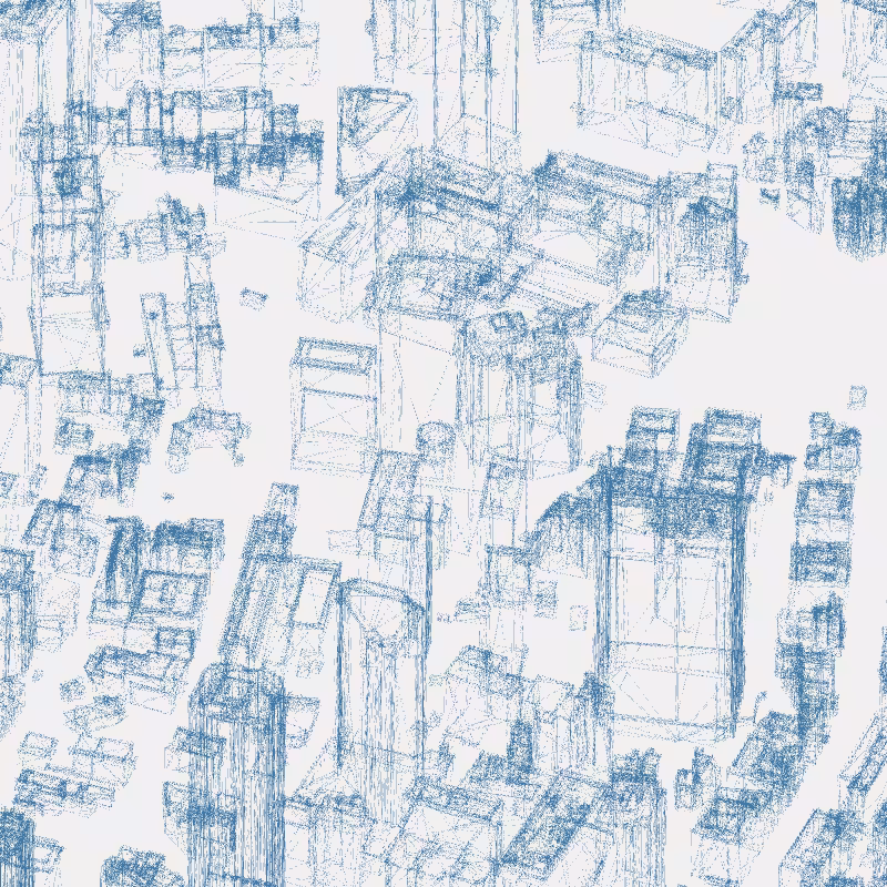 Algorithmic Drawing: Minato City Tokyo #48