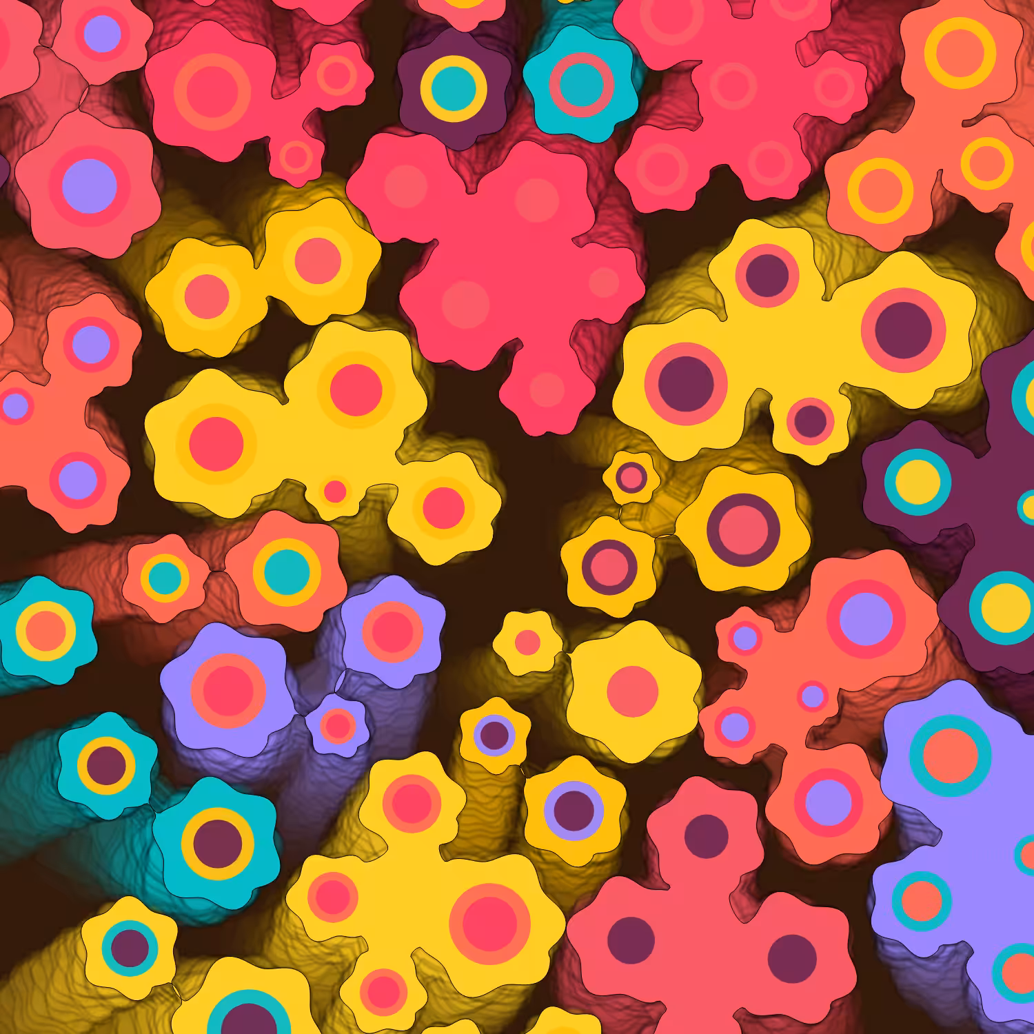 Geometric colorful shapes (Free edition) #100