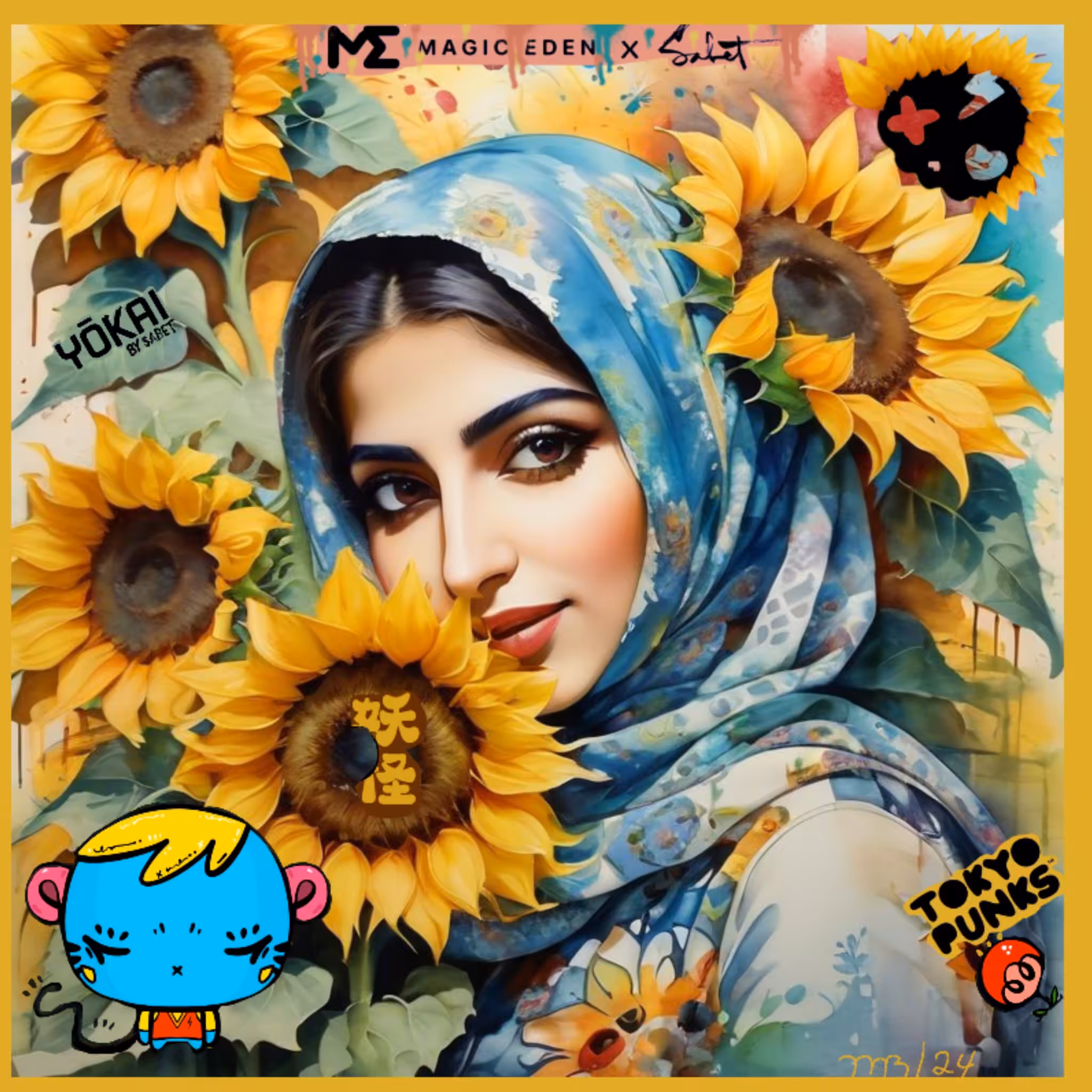 Sunflower of Hope×MotherBear x Tokyo Punks YŌKAI by SABET”