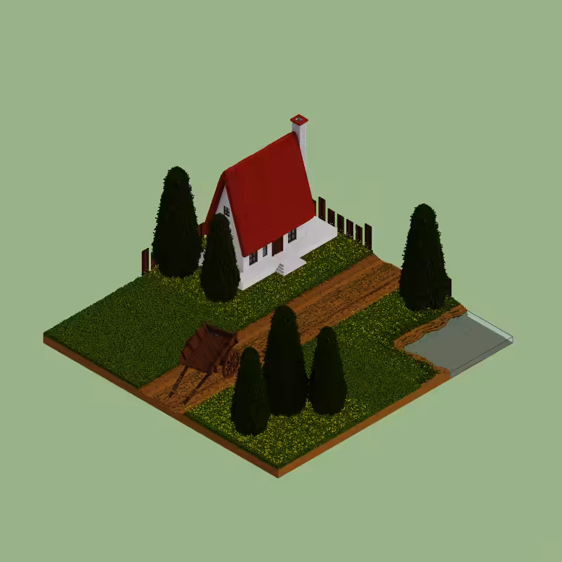 Pastel cottages #2 #8