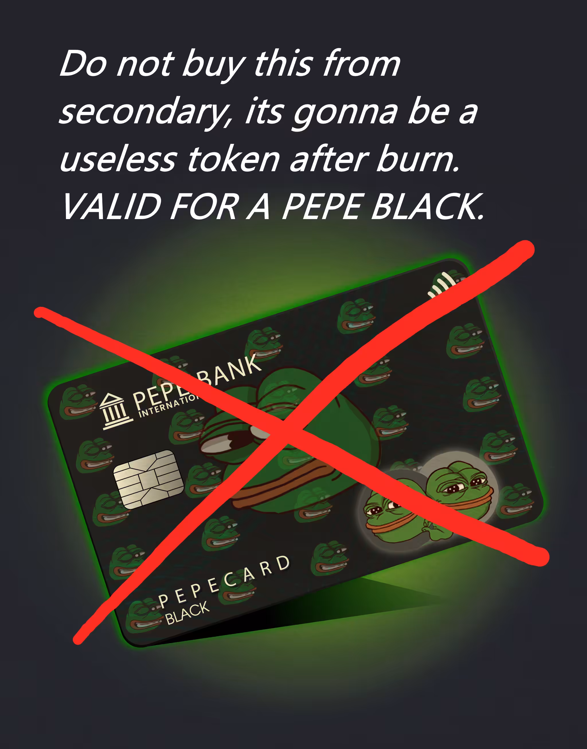 Token for a Black Card
