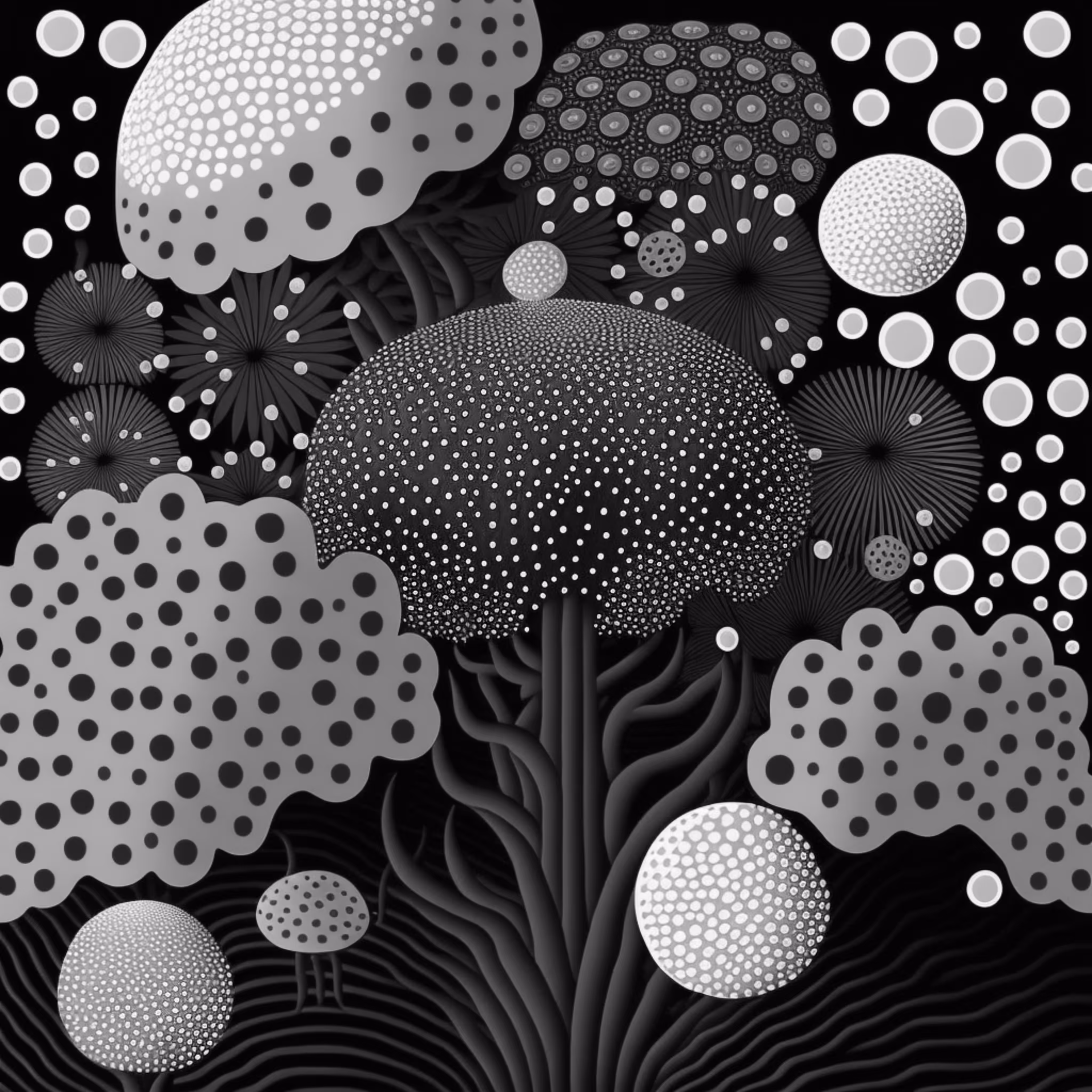 Garden #2 - Black & White
