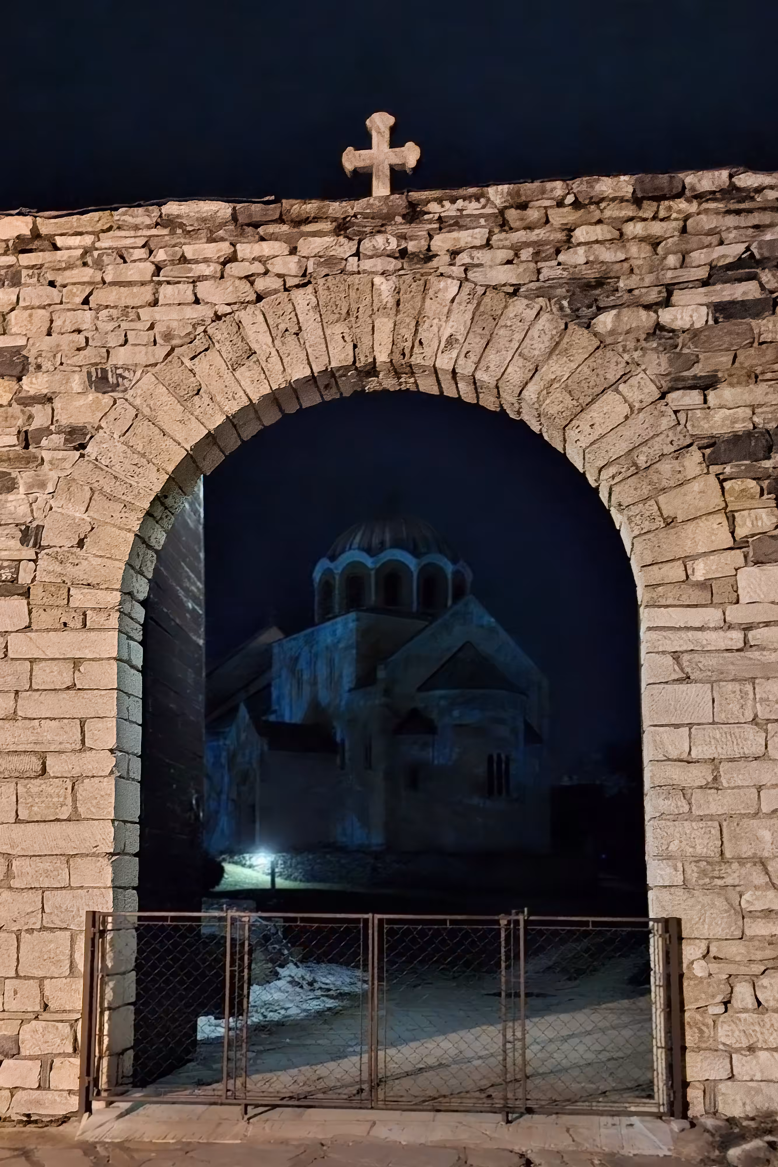 Night at Studenica Monastery