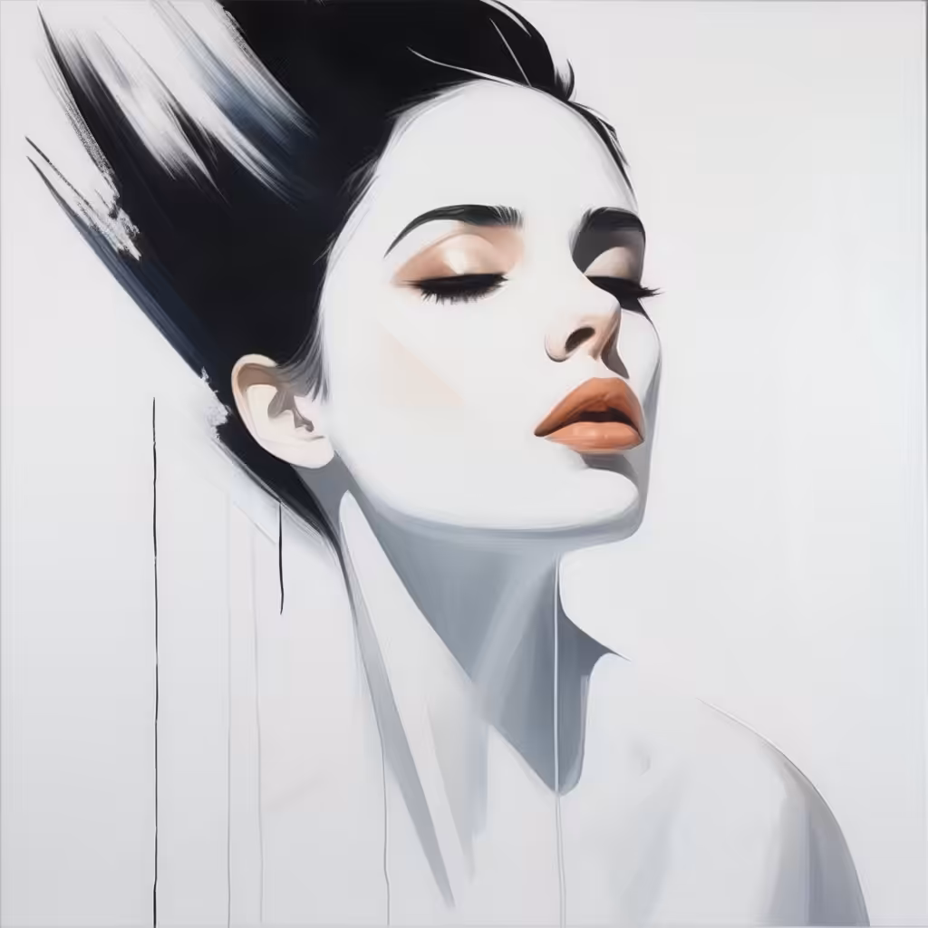 Whispers of Light: Abstract Minimalism in Womanhood