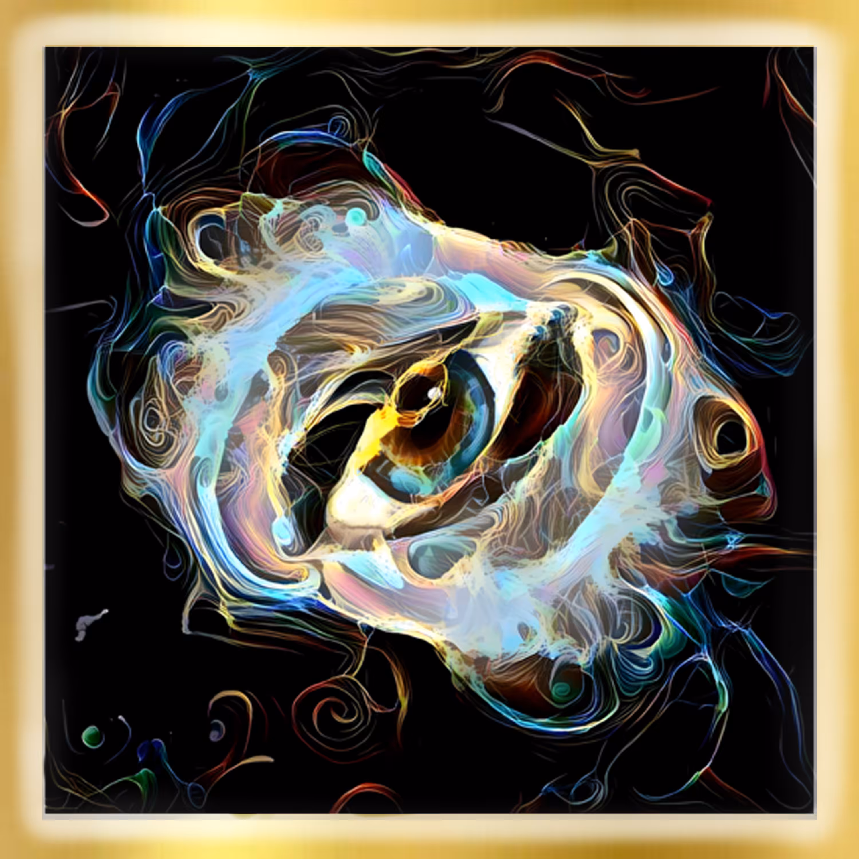 Psyche Out Gold Frame