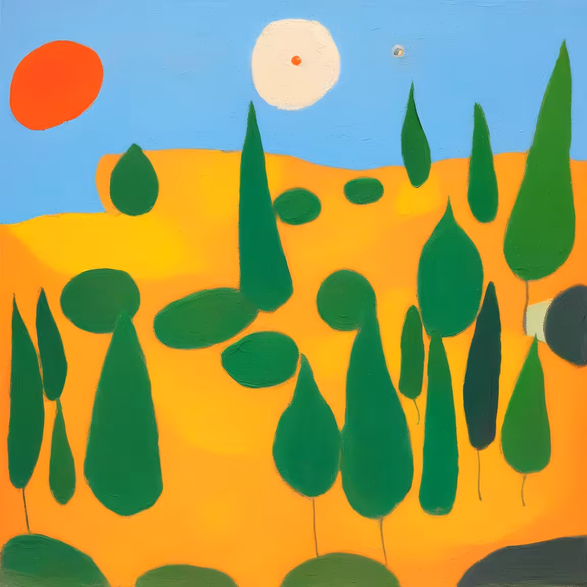 Elemental effortless study of semi-abstract natural landscapes #23
