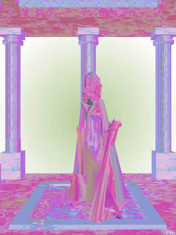 HeavenComputer: The Praying Multichrome Haze Man #5002