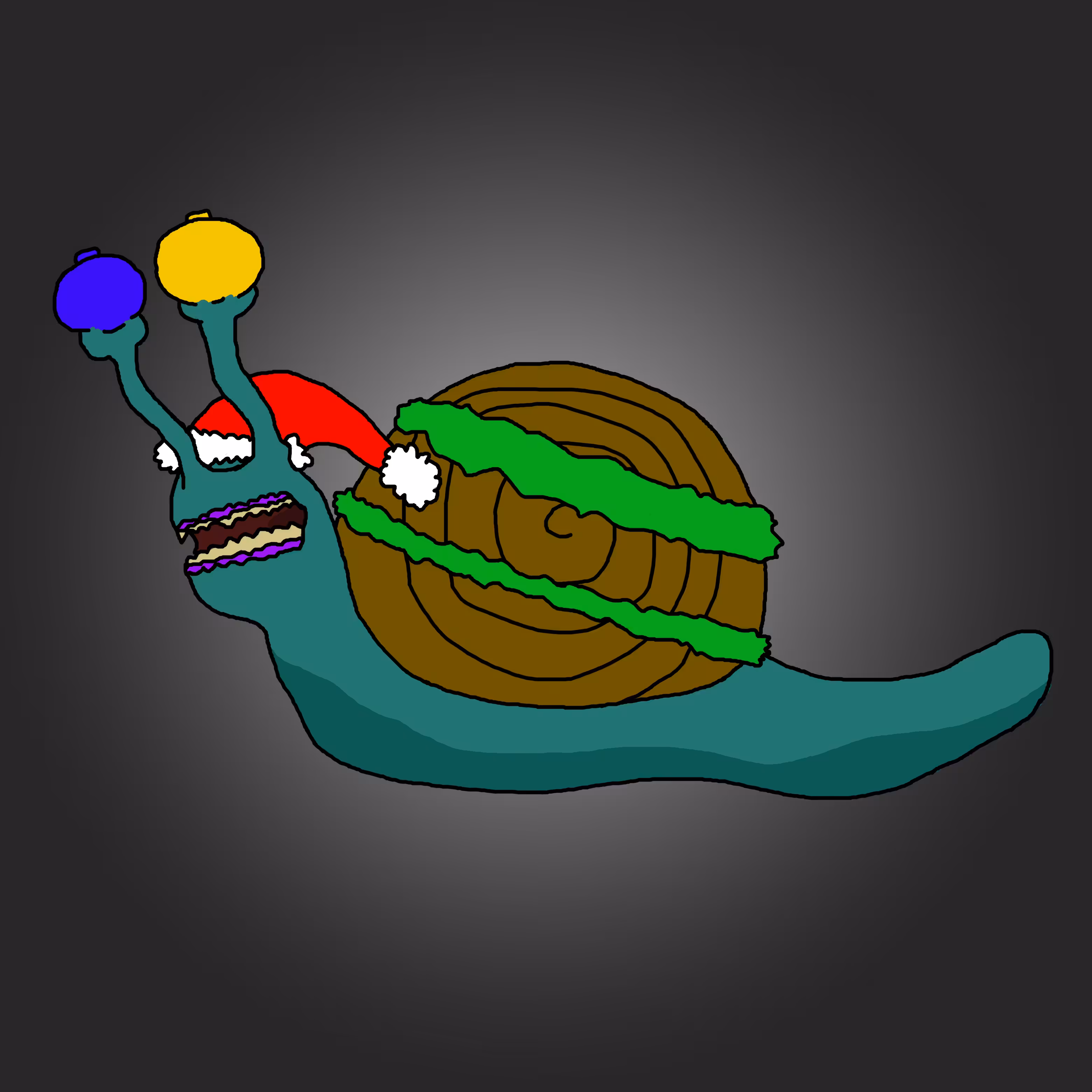 Santa Snail