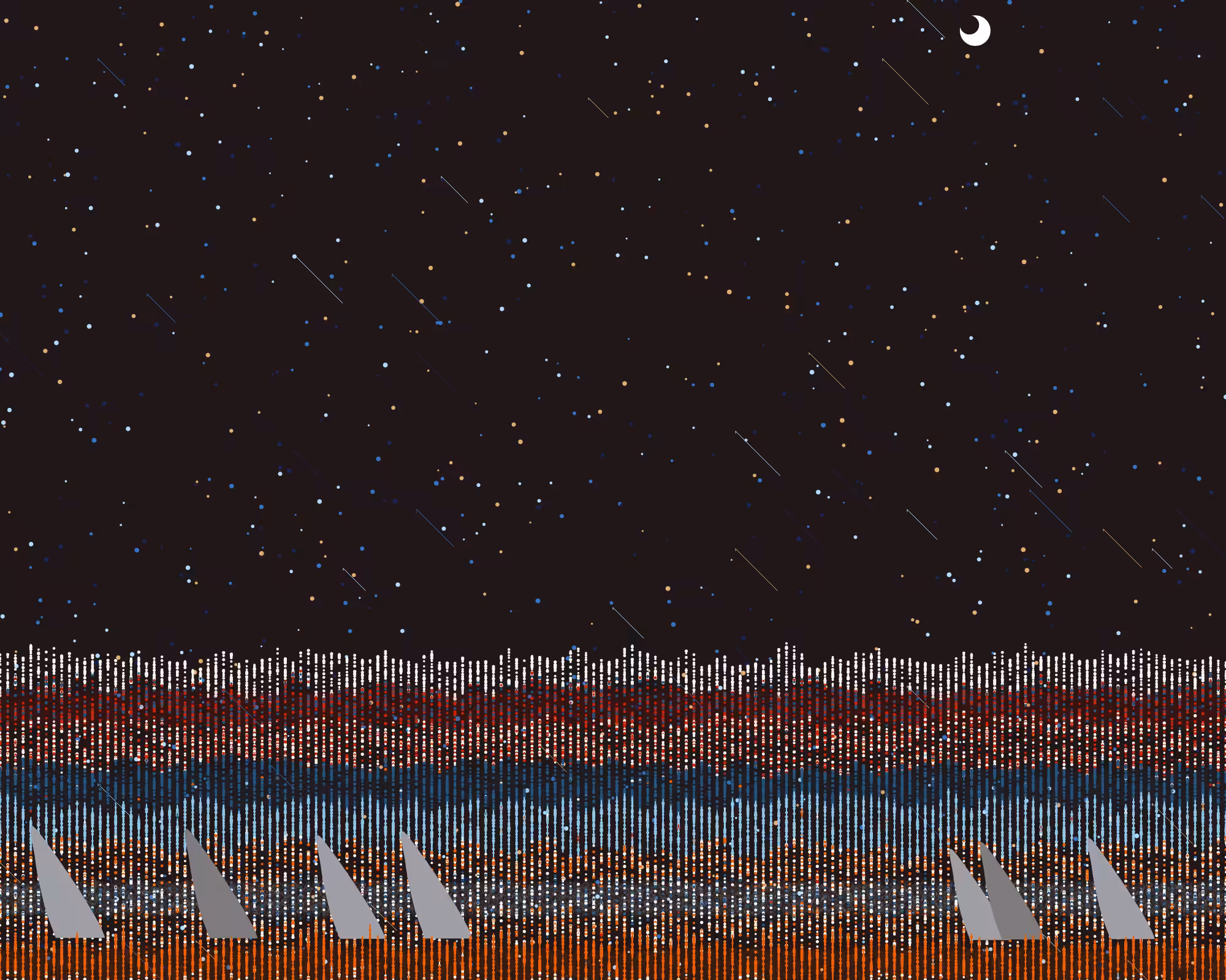 dangerous,ocean,shooting star and night #5