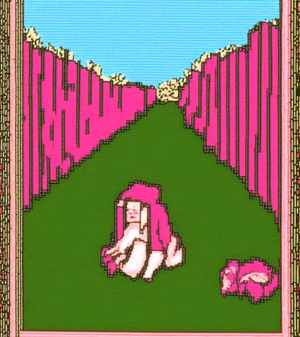 Bunny Girl and Bunny in the Maze