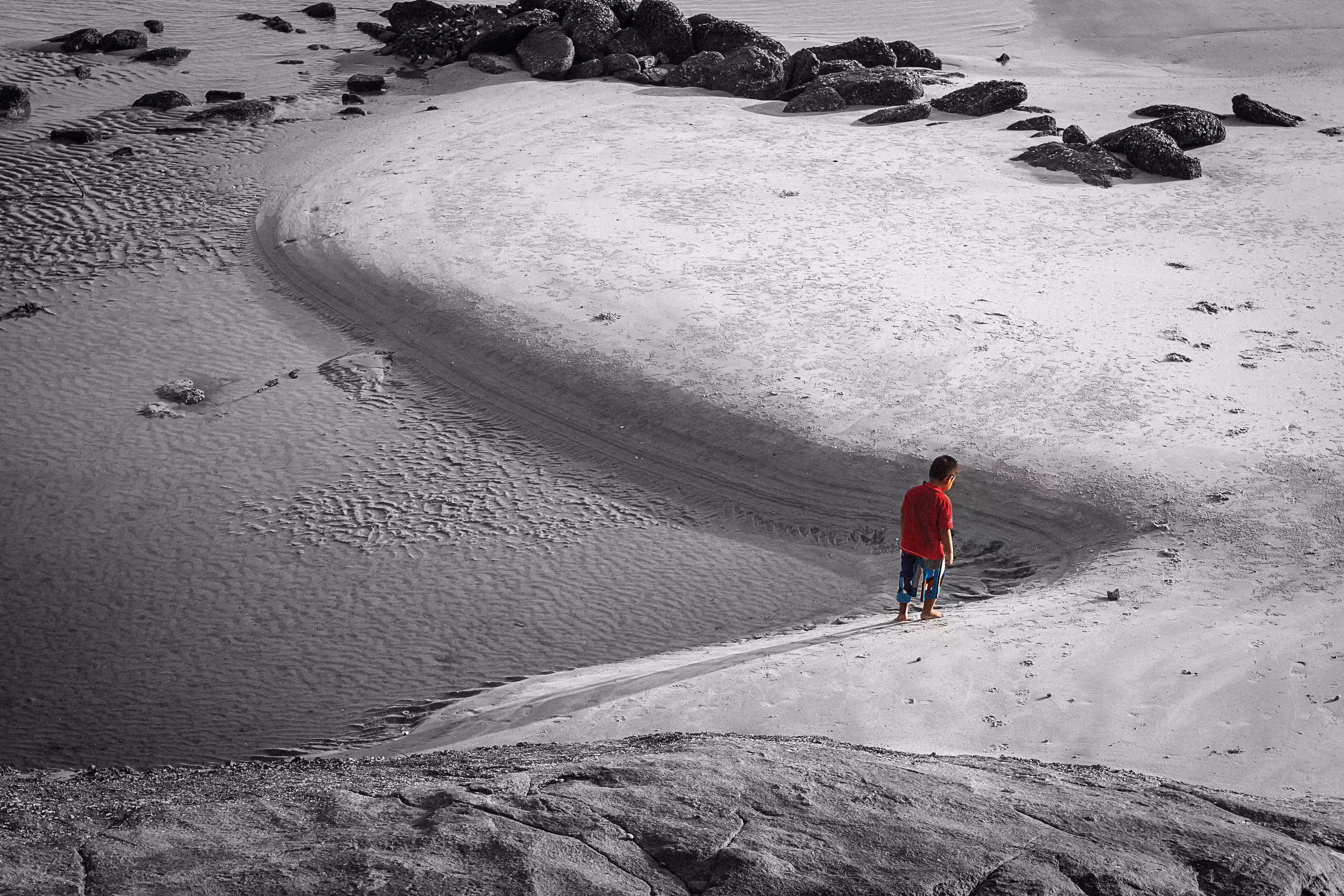 Red shirt boy