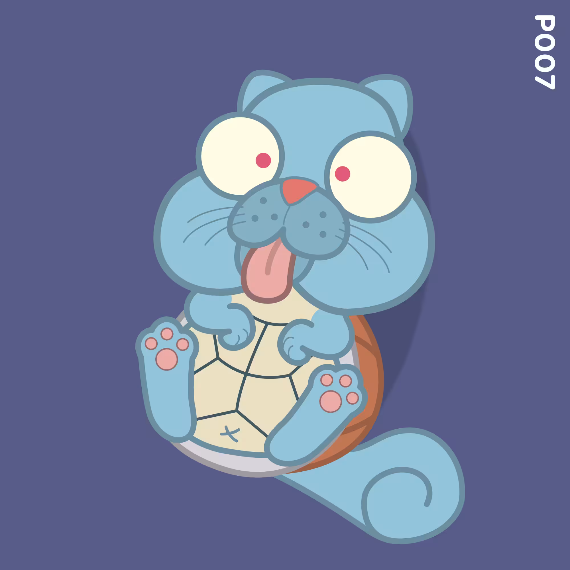 P007 --- Laying Derp Caturtle ---
