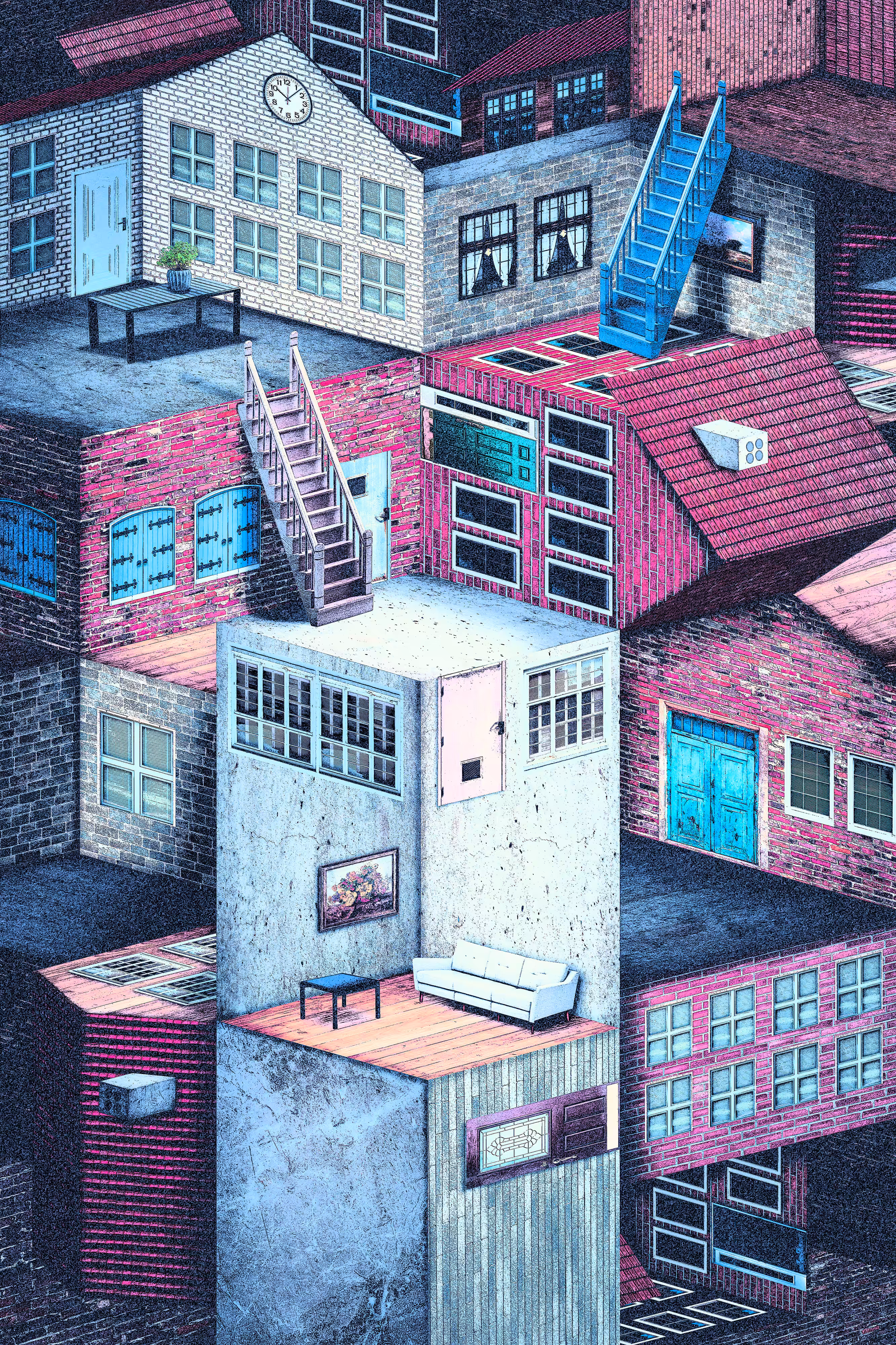 Stairs and Houses