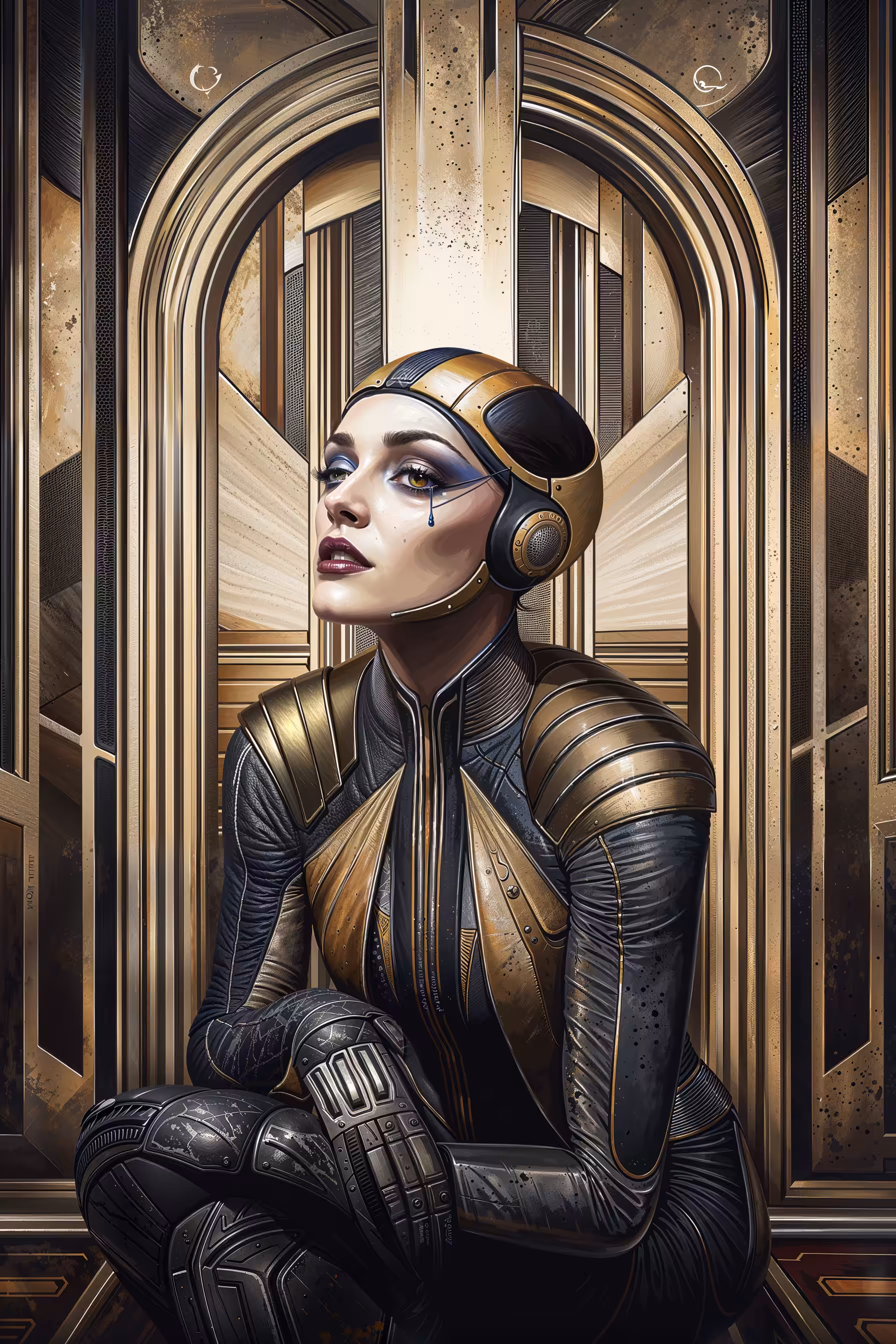 Retro-Futuristic Art Deco fashion statement