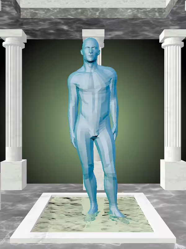 HeavenComputer: The Fragmented Plotting Aqua Green Man #4368
