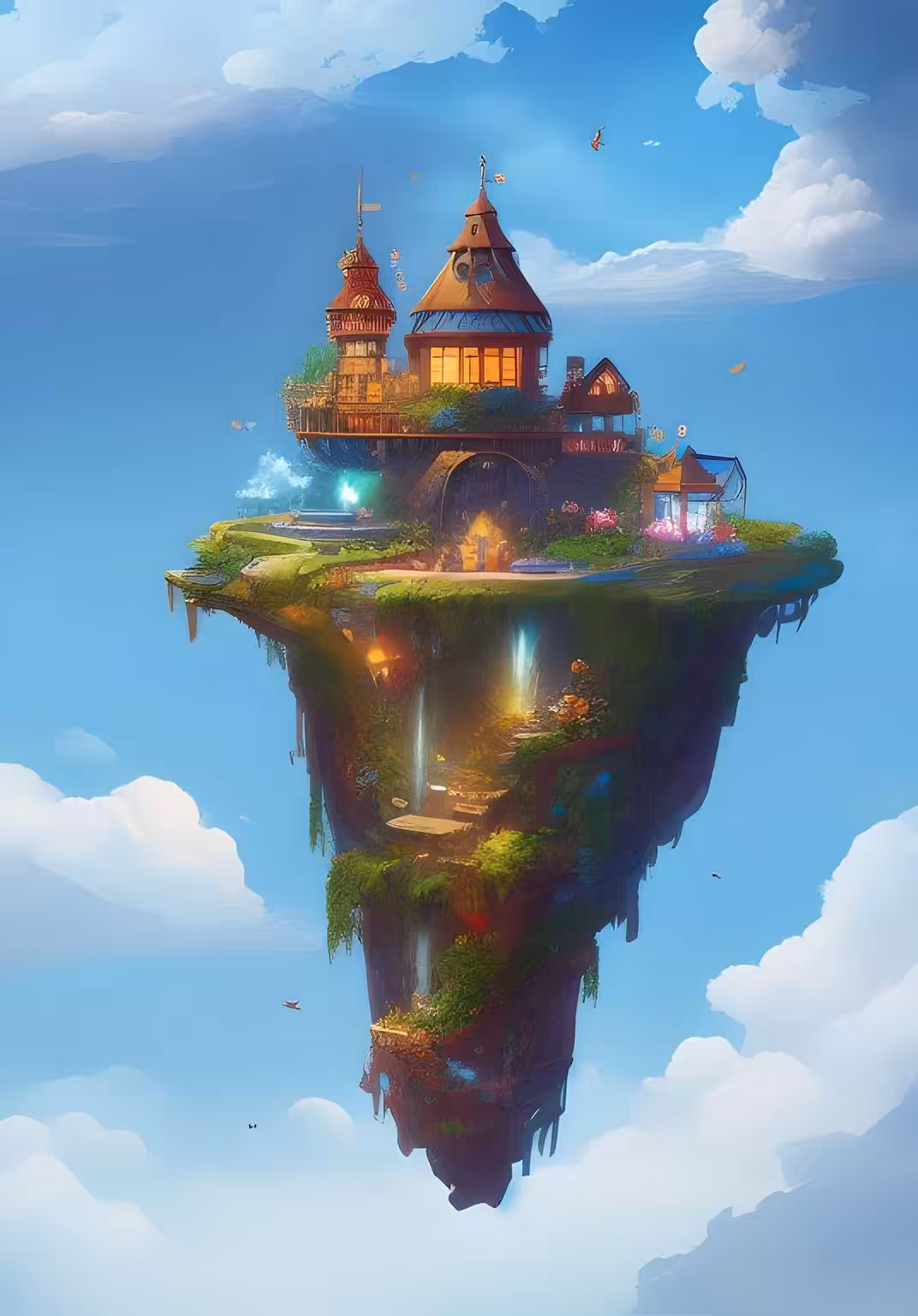 AI-Illustrations: Hanging Island 3