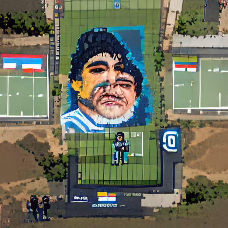 Maradona On the Pitch