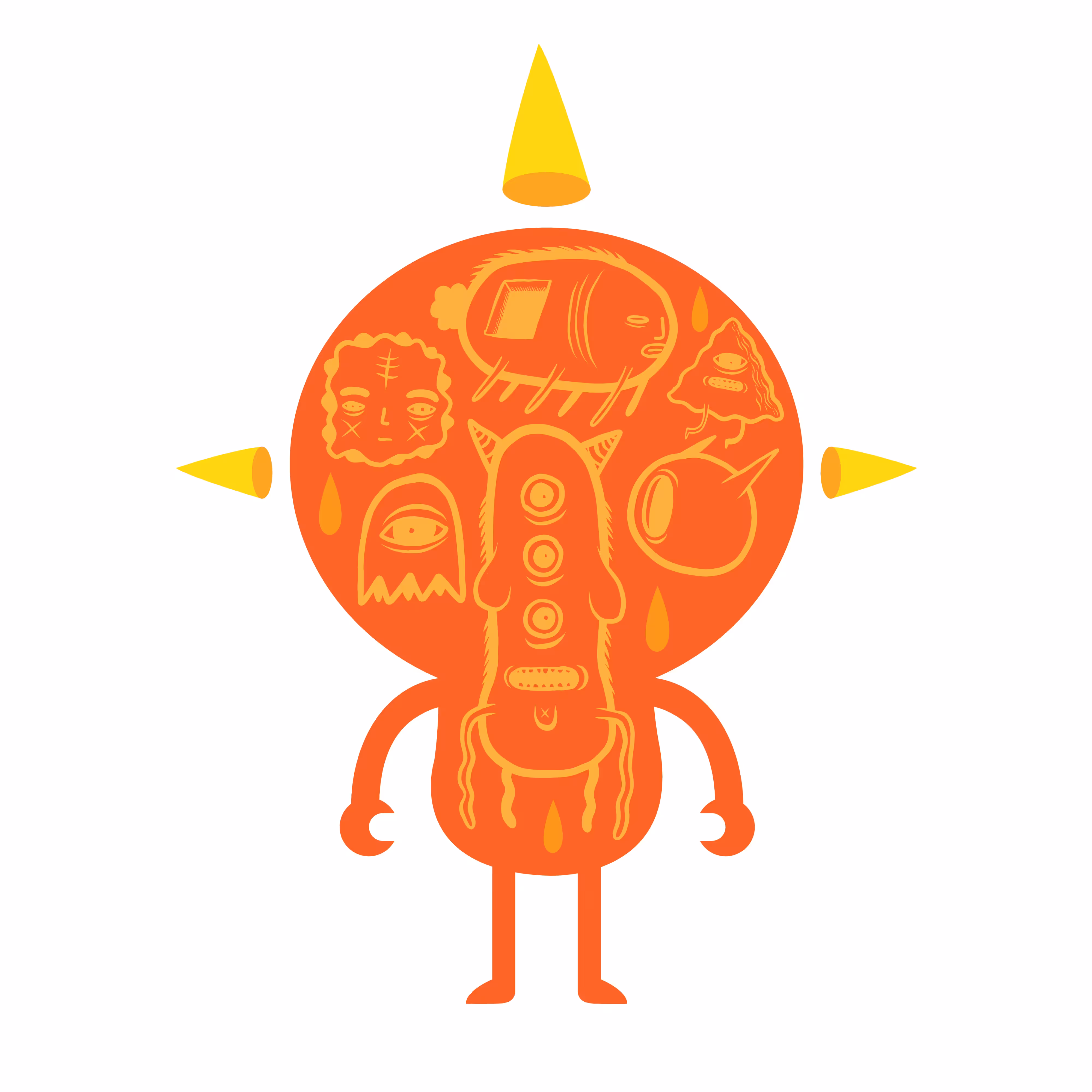061 orange abstrac