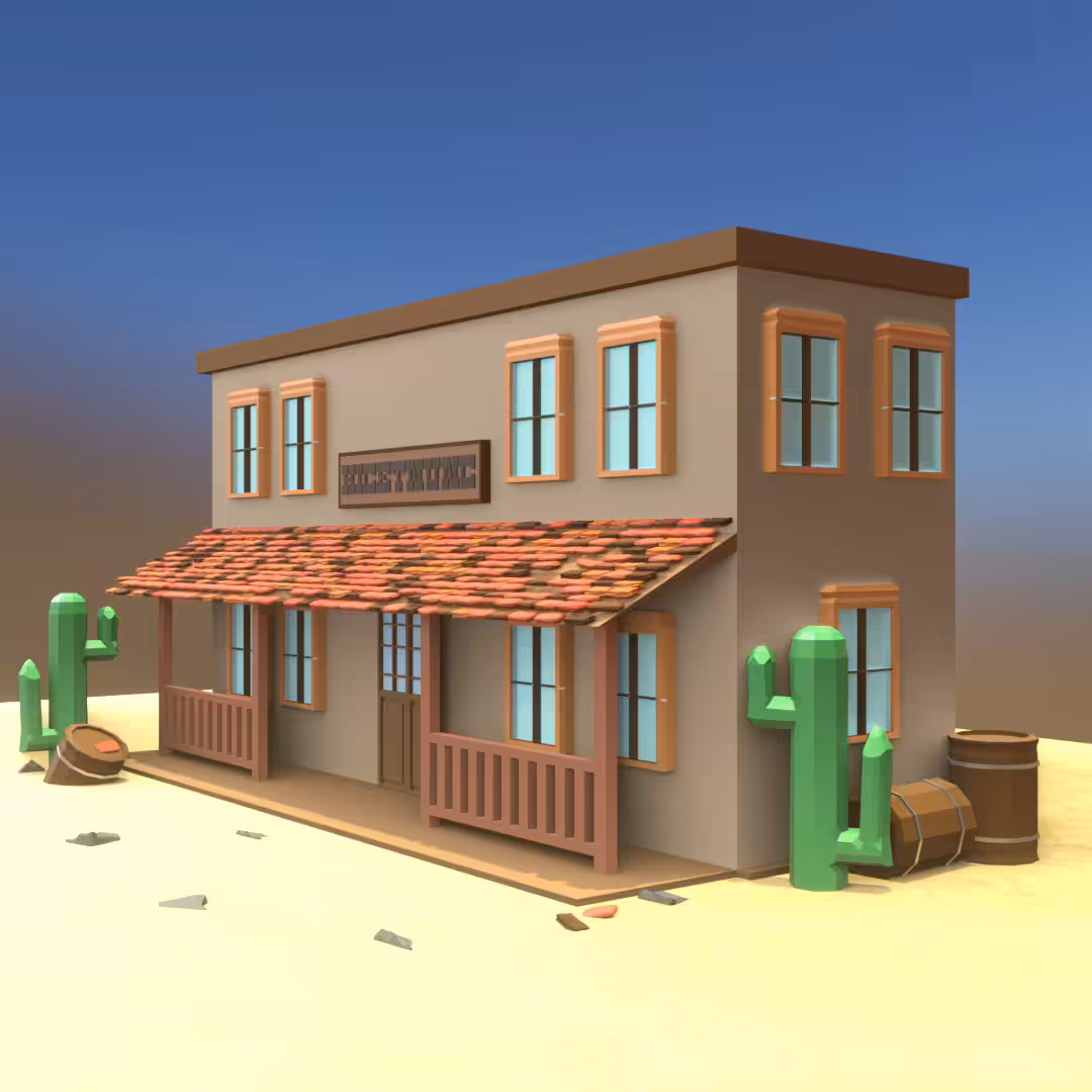 A cowboy saloon with problematic gravity