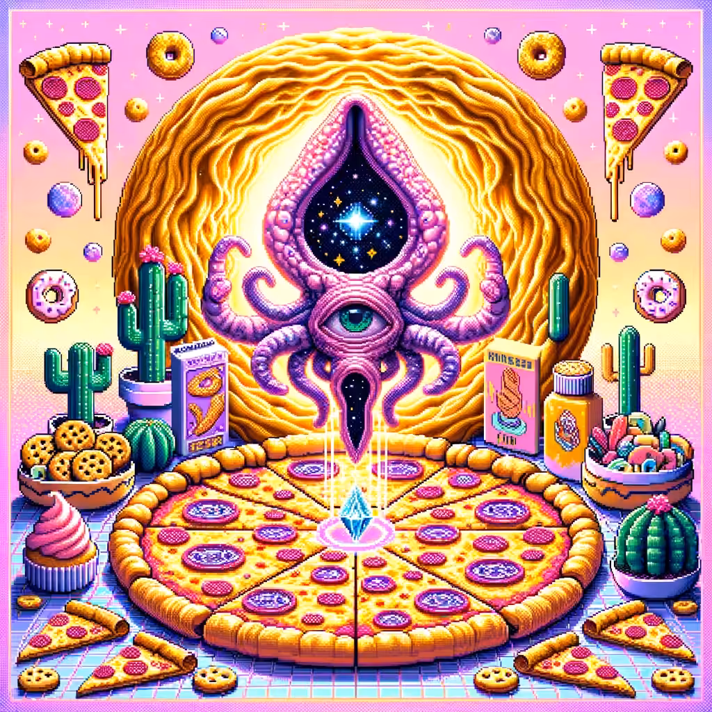 Pizza Pixel Art: Intergalactic Pizza Womb