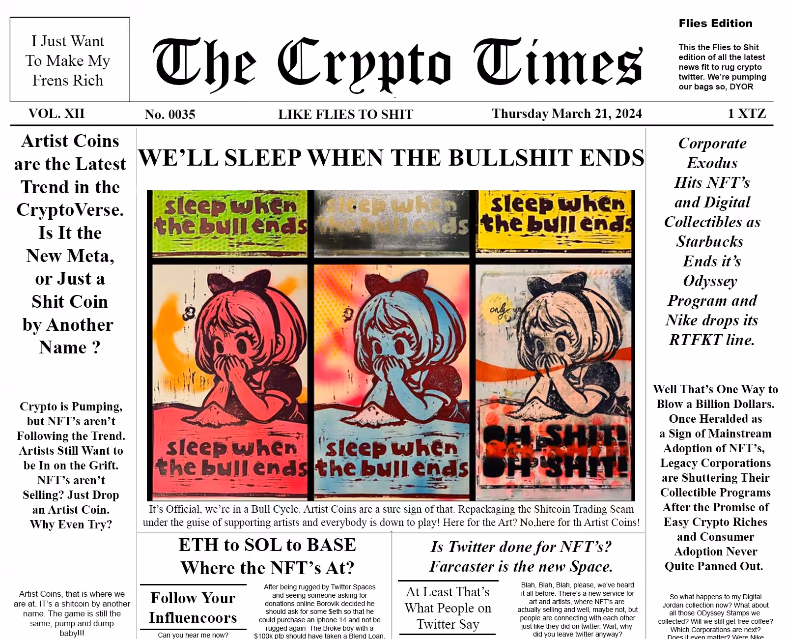 The Crypto Times 0035 - We'll Sleep When the Bullshit Ends