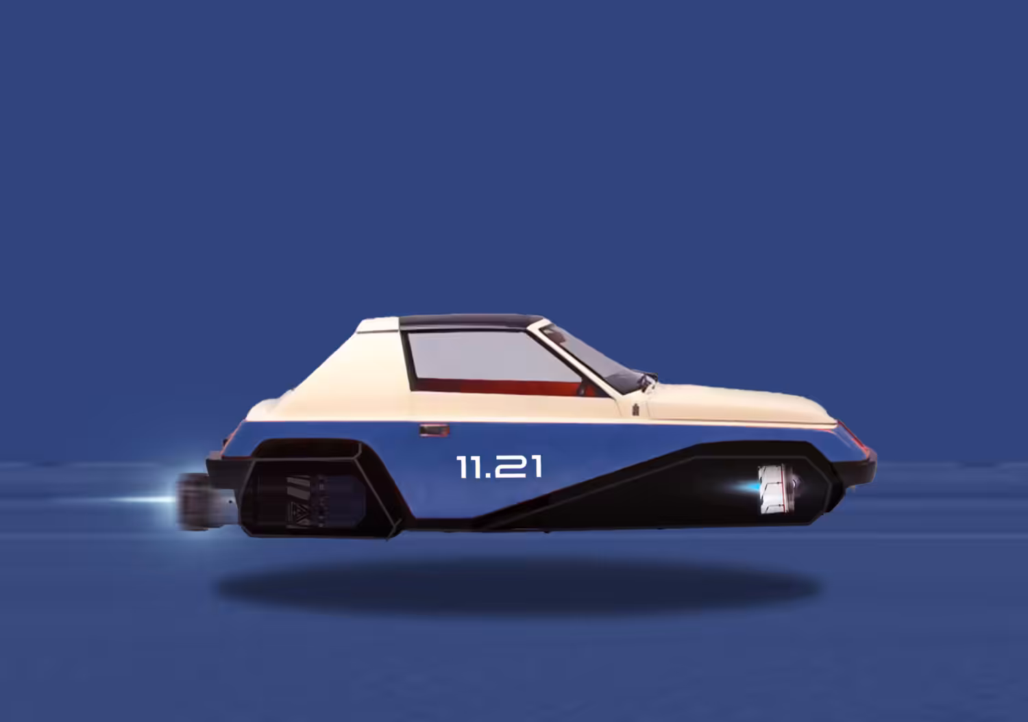 Futuristic Retro Ride - BLUE