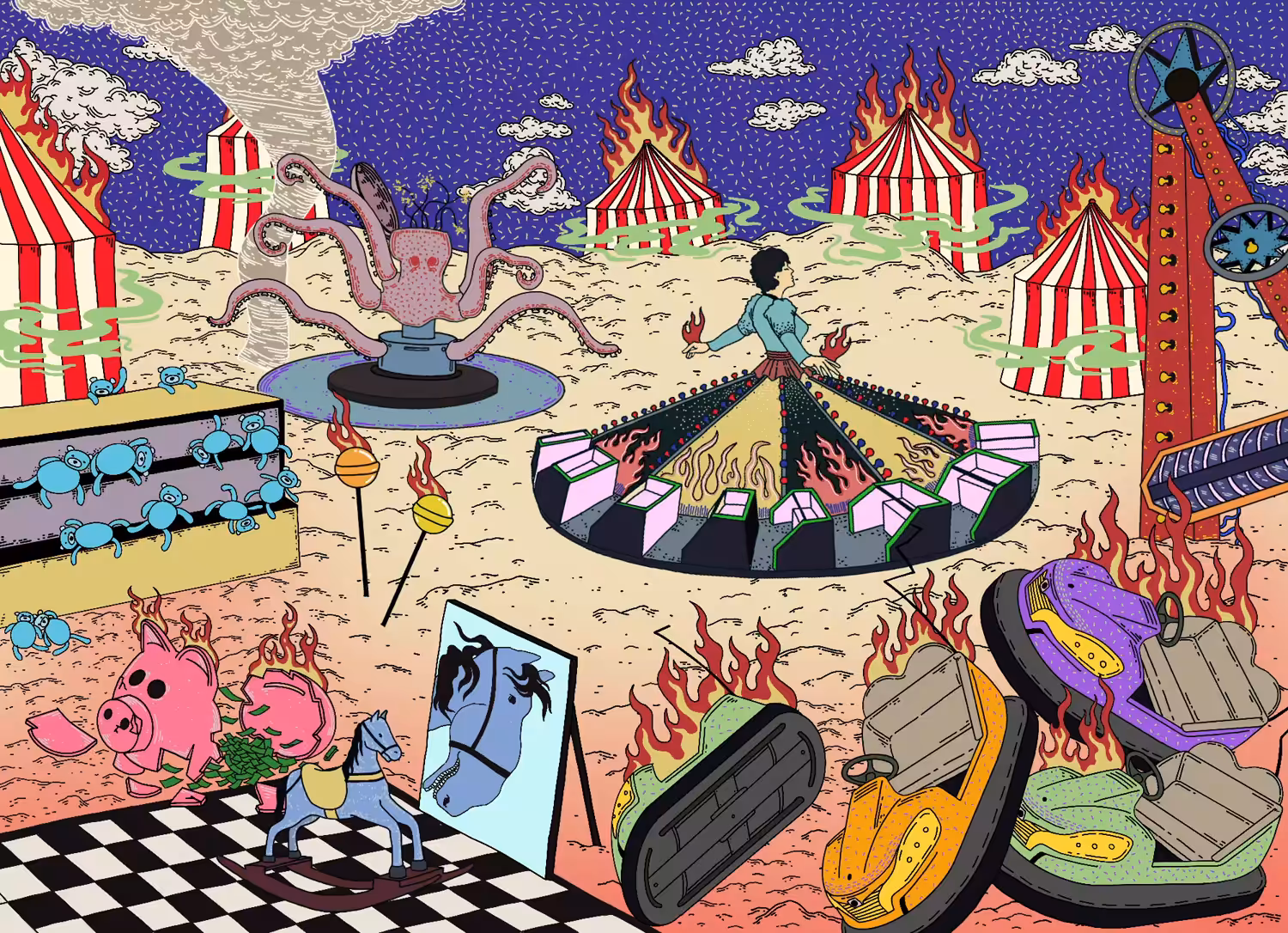 chaos at the amusement park