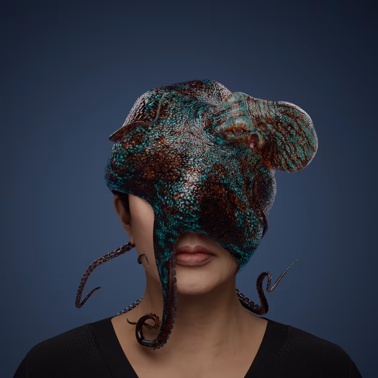 MAE Drop Art: Portrait with Octopus #433