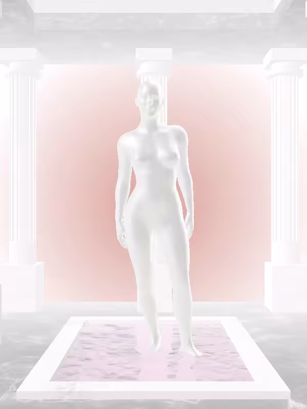 HeavenComputer: The Plotting Glitter Bluish Gold Woman #7361