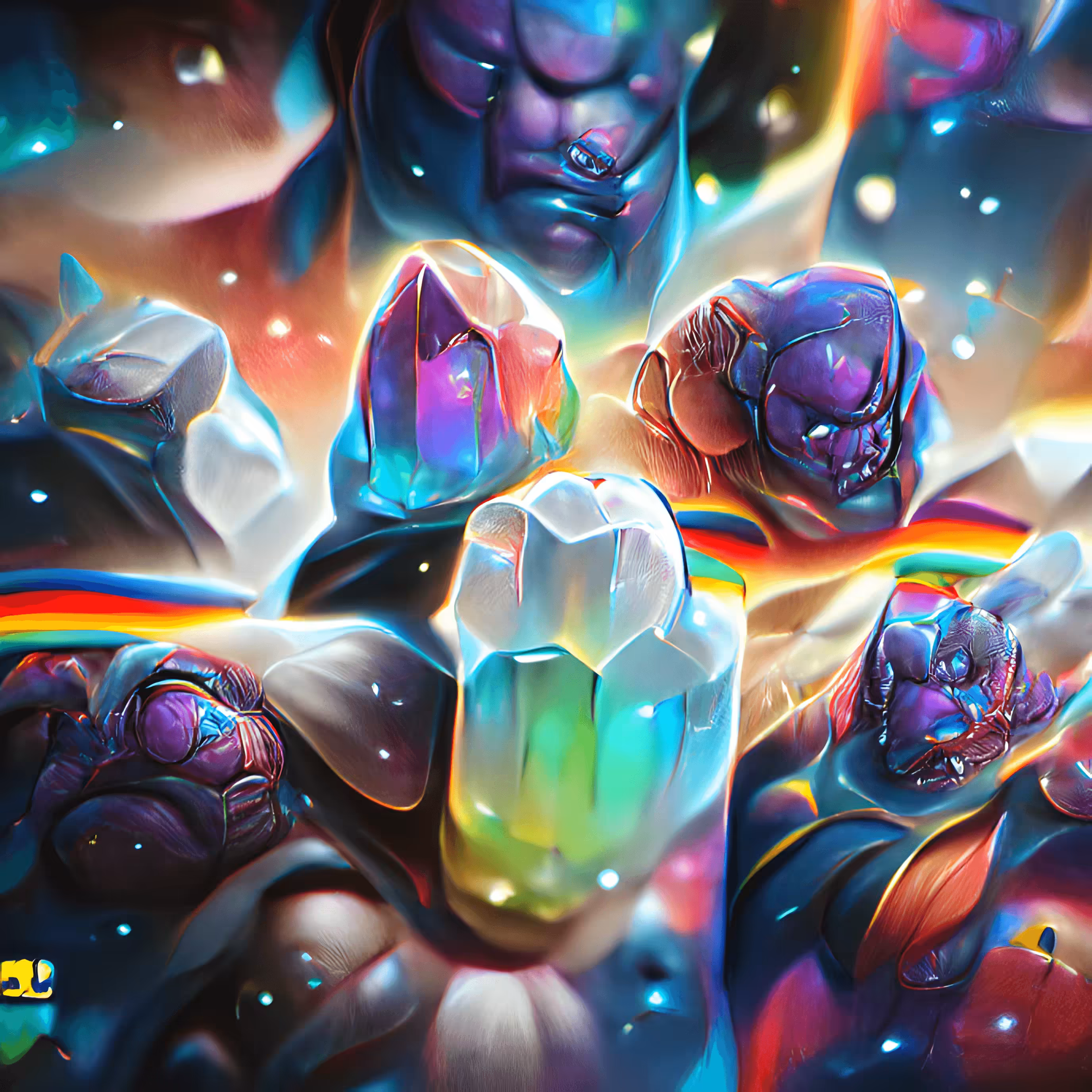 Rainbow Cosmic Crystal