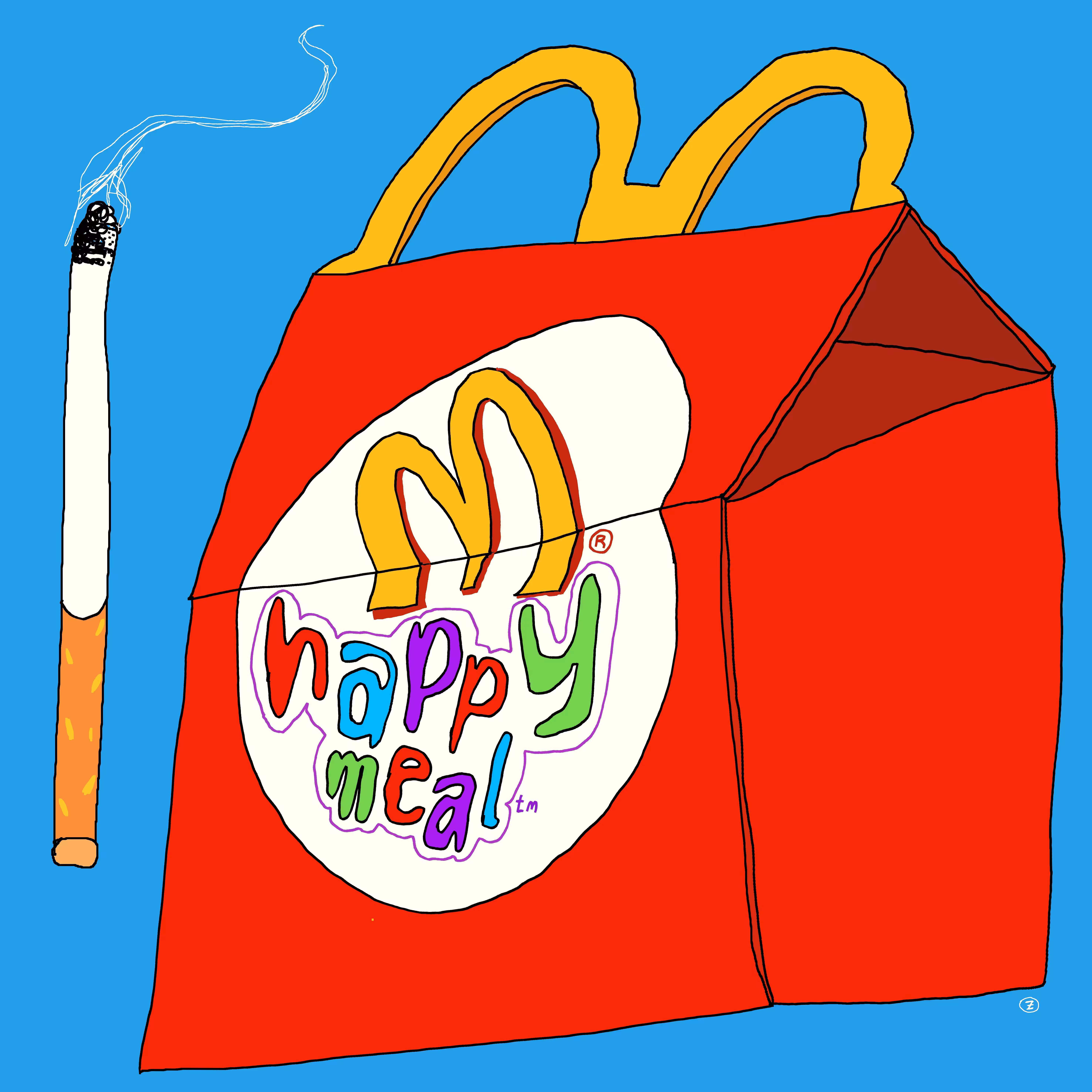 Combo Cajita feliz + cigarrillo