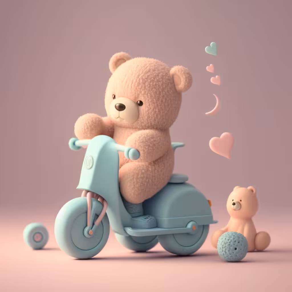 Teddy bear went for a walk