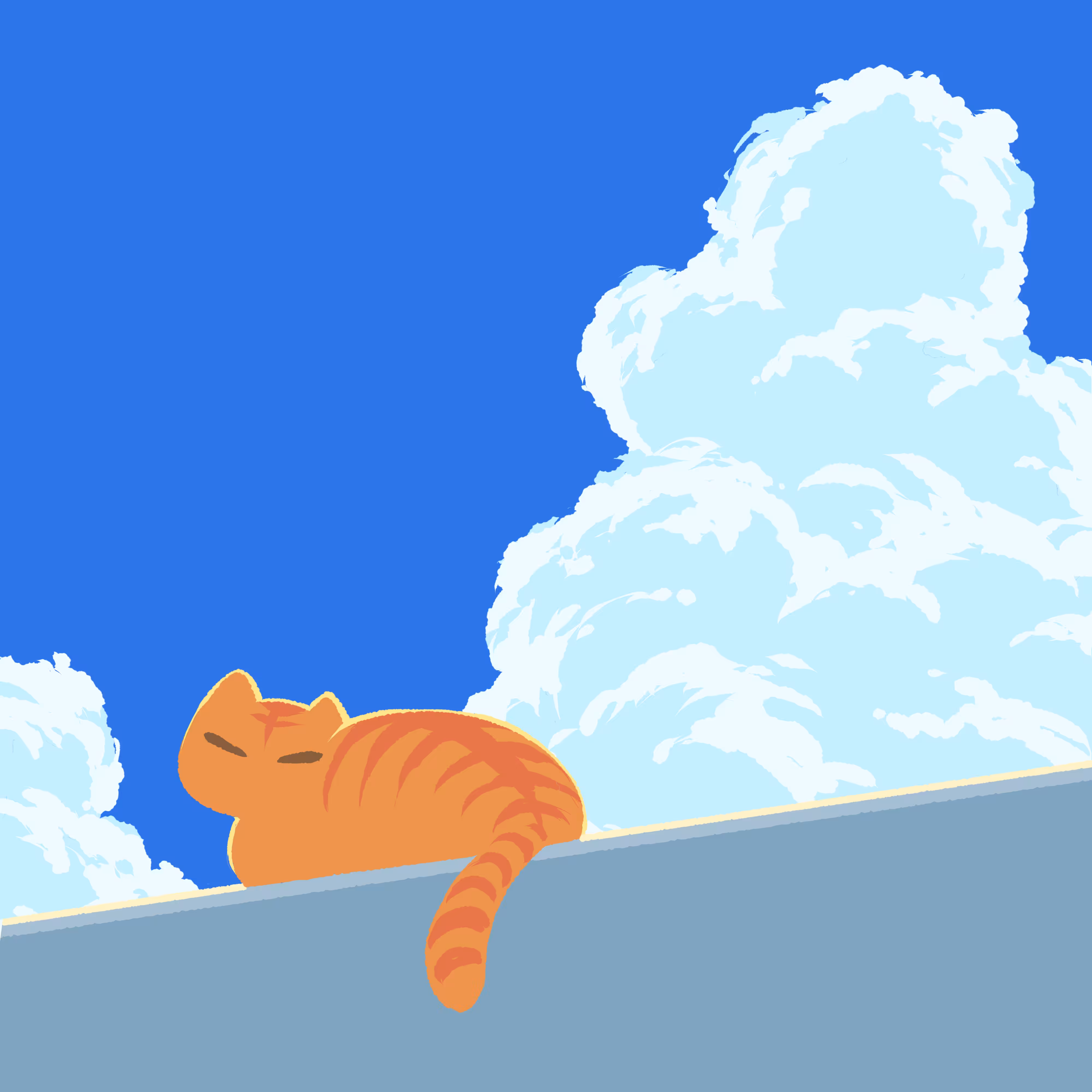 CAT #2 Sunbathing Cat