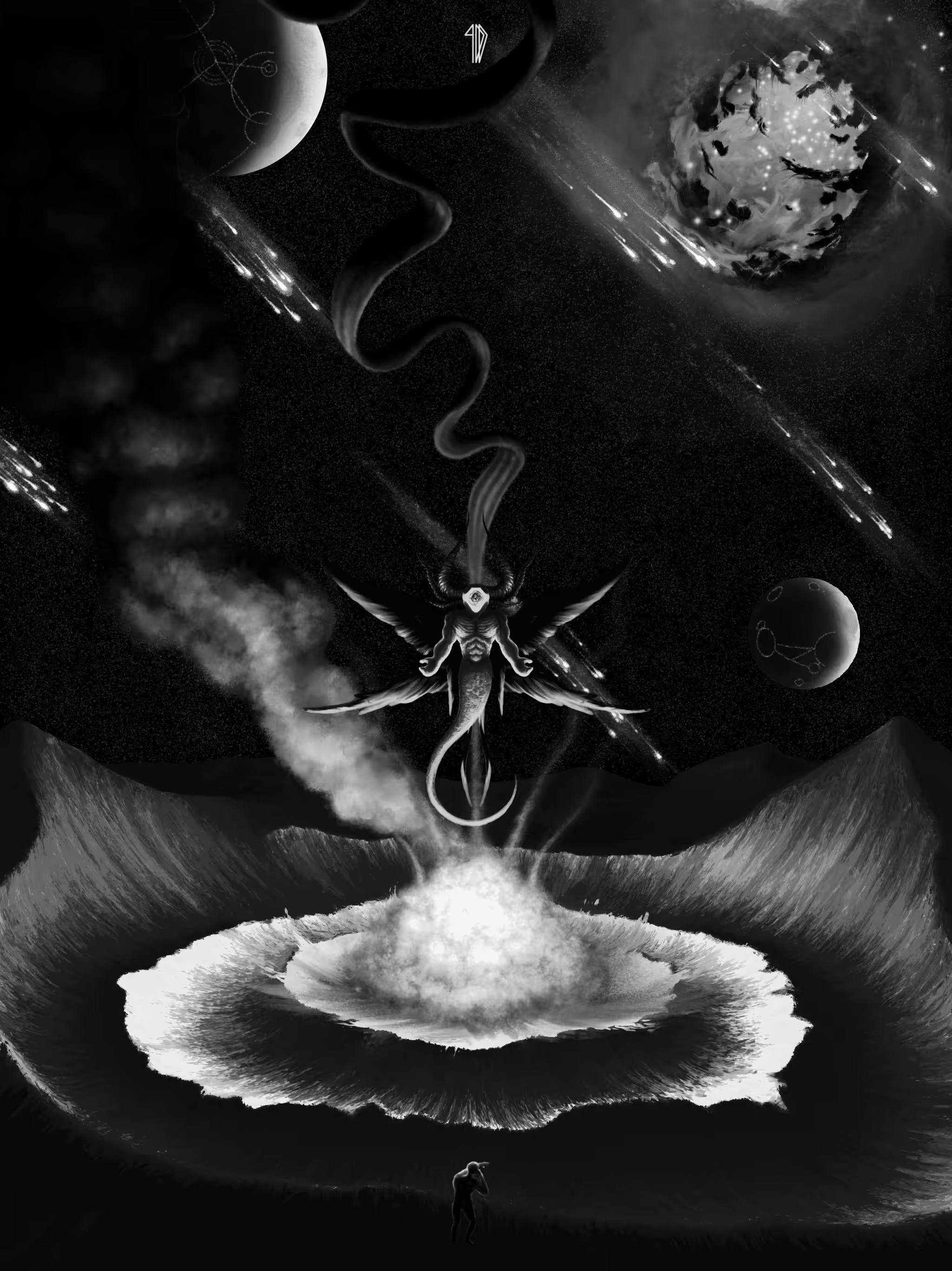 "Arrival of The Chimera Mother" Black and White #4/84