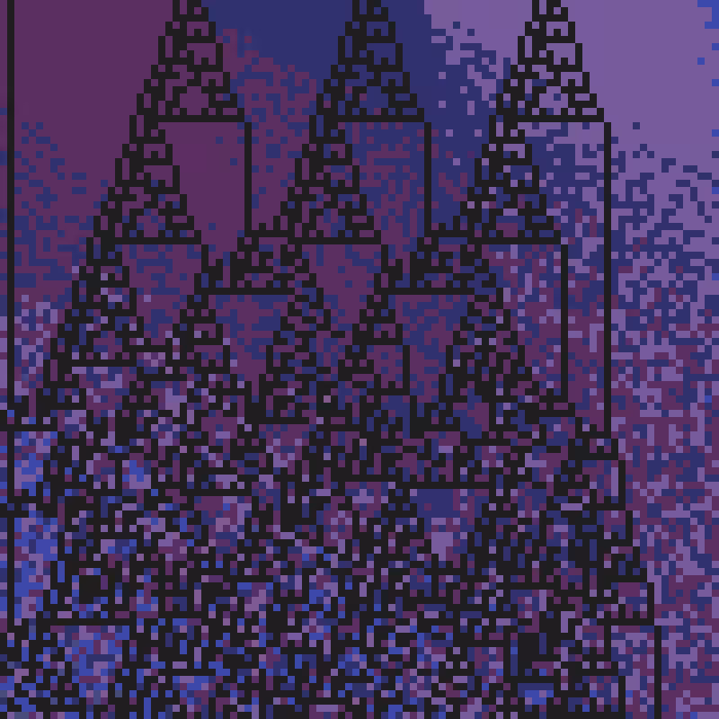 Colored Elementary Cellular Automaton #262