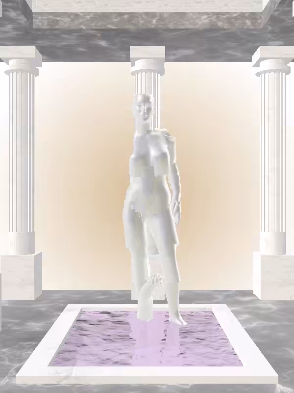 HeavenComputer: The Loser Glitter Bluish Gold Woman #7134