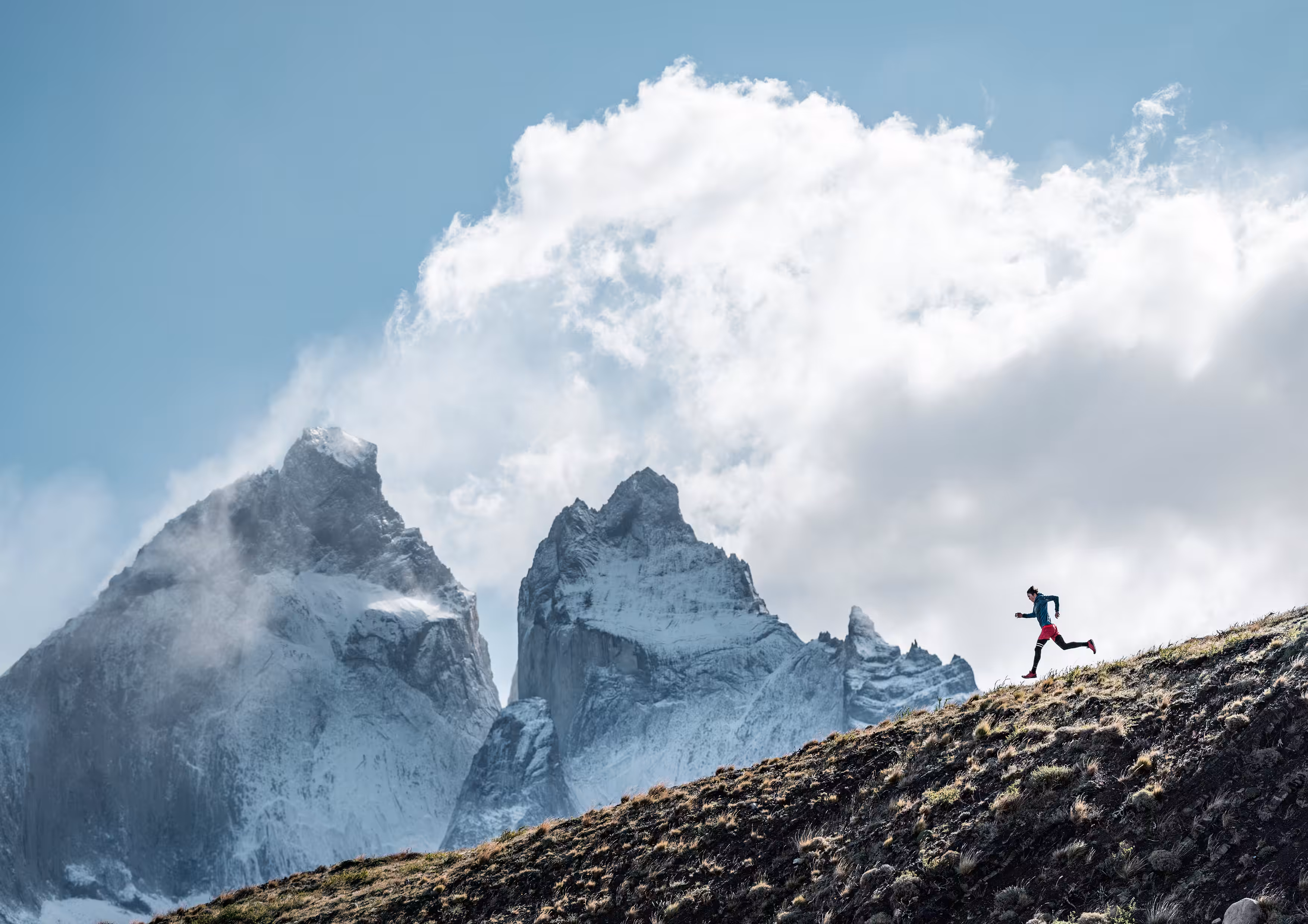 Tiny humanity dancing in nature.