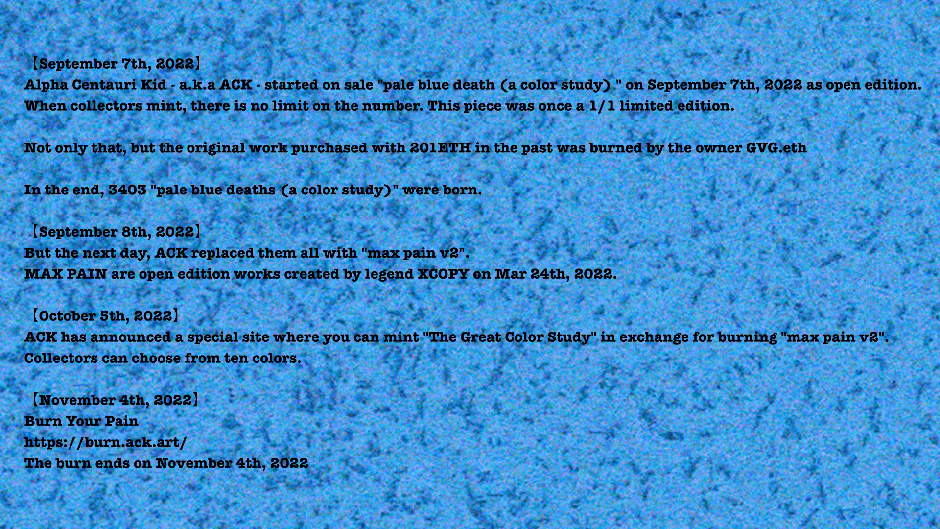 ACK and MAX PAIN STORY