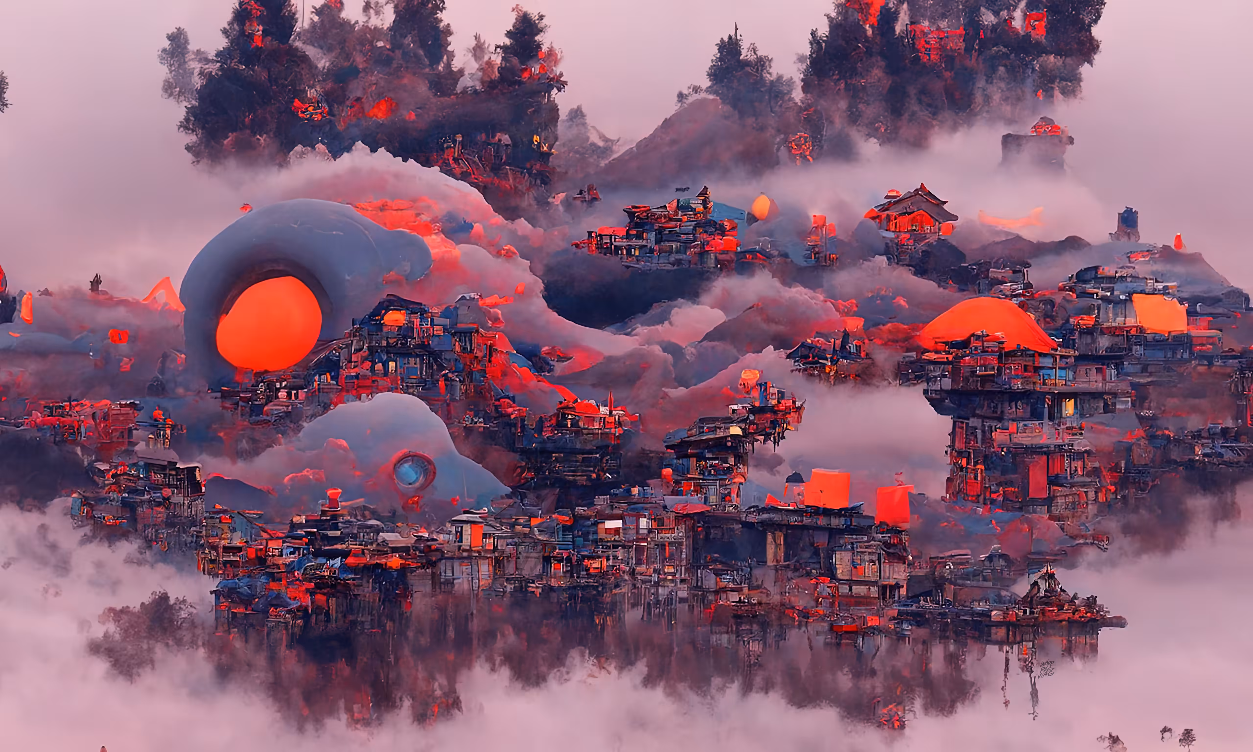 Diffused Arch: Floating Buildings 03
