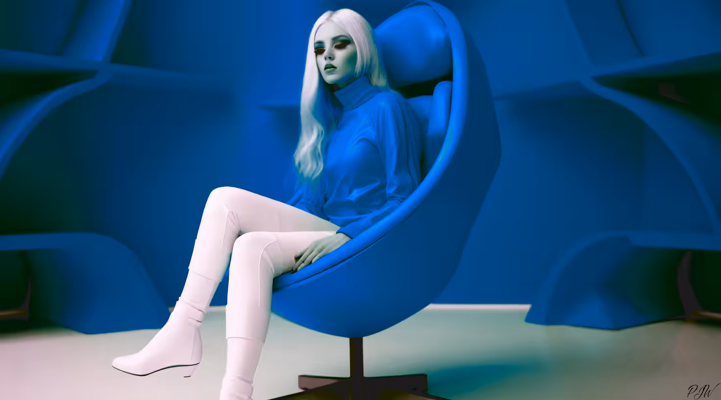 Waiting in Blue