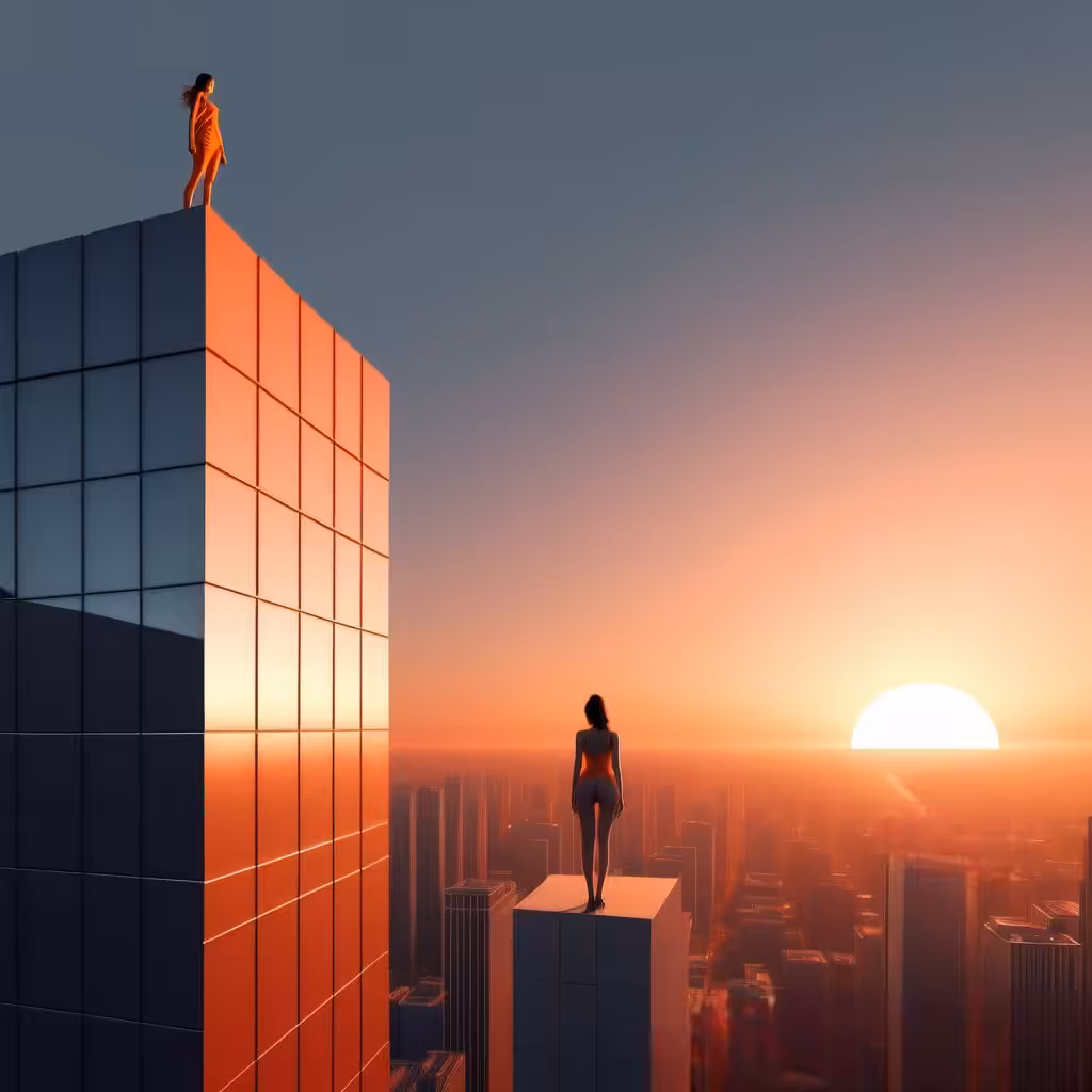 The city sleeps, she watches
